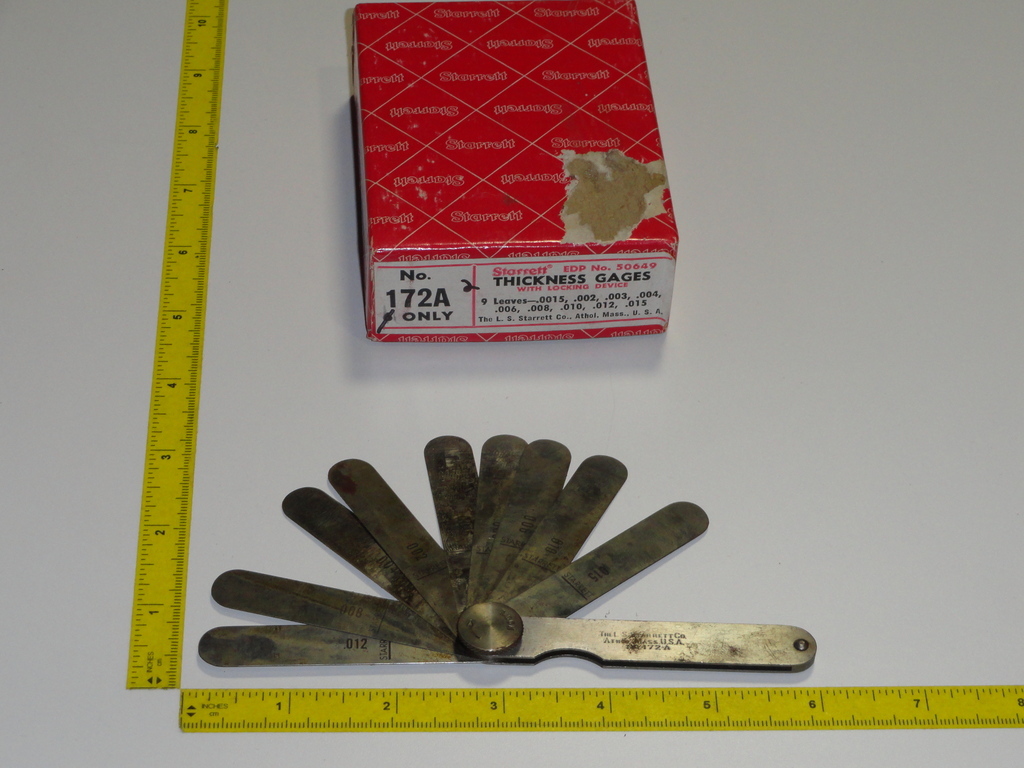 VTG Starrett 172A Thickness Gage Locking Device 9 Leaves Machinist Tool NOS USA