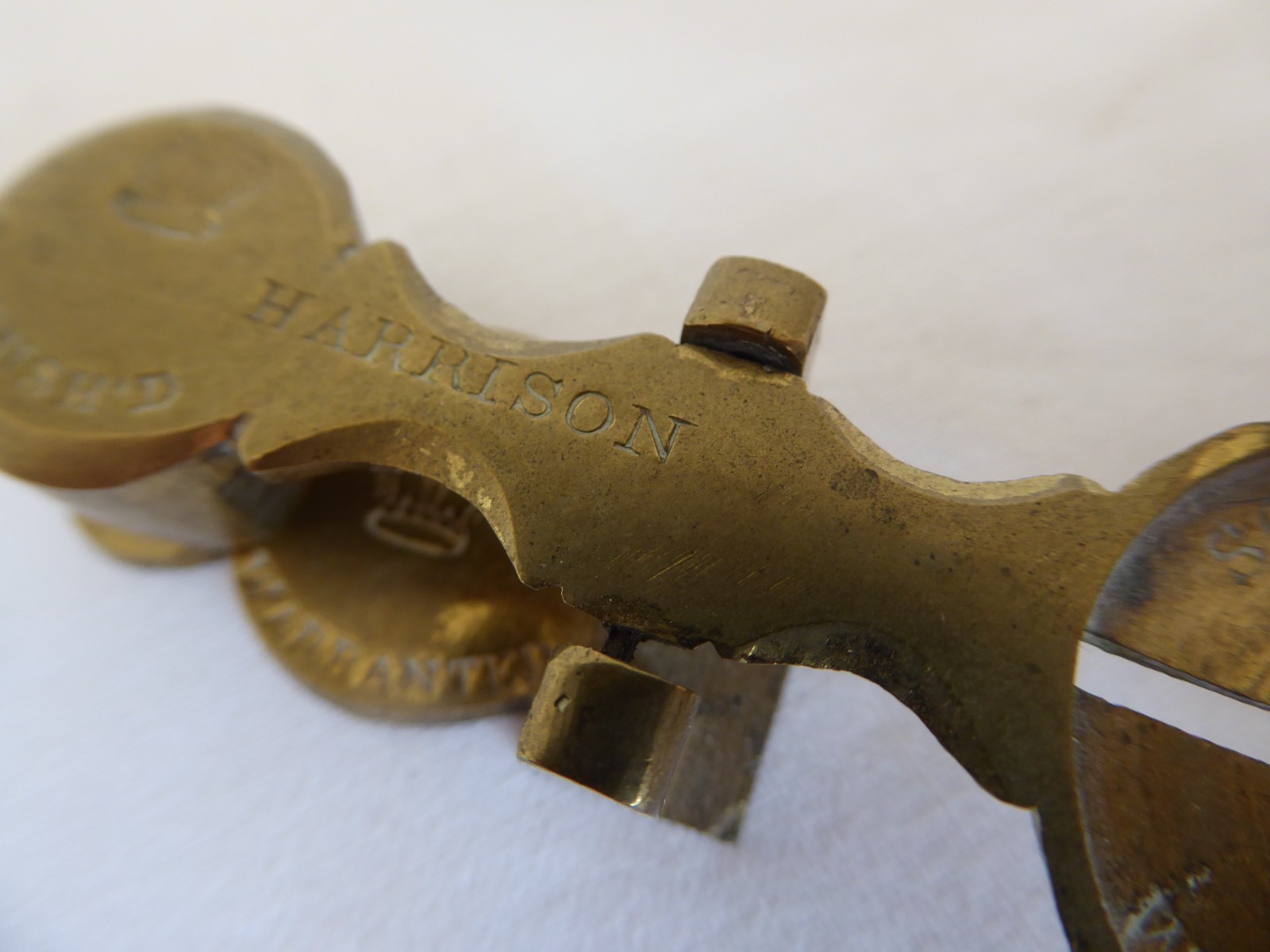 Antique brass Harrison gold sovereign scales balance *100% charity*