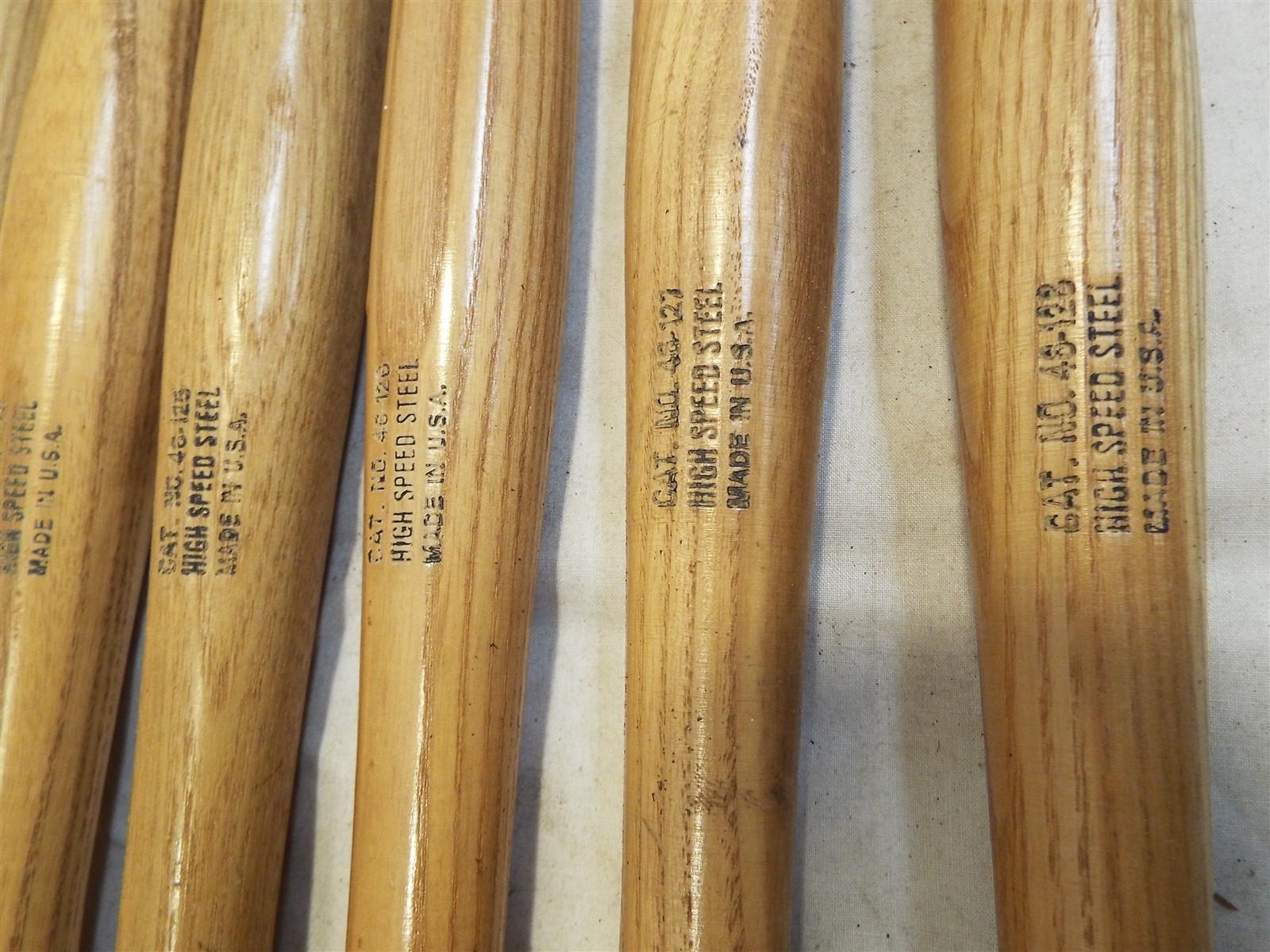 Set 8 USA Wood Turning Lathe Knives Chisels Woodworking Cat 46 121-128 Rockwell