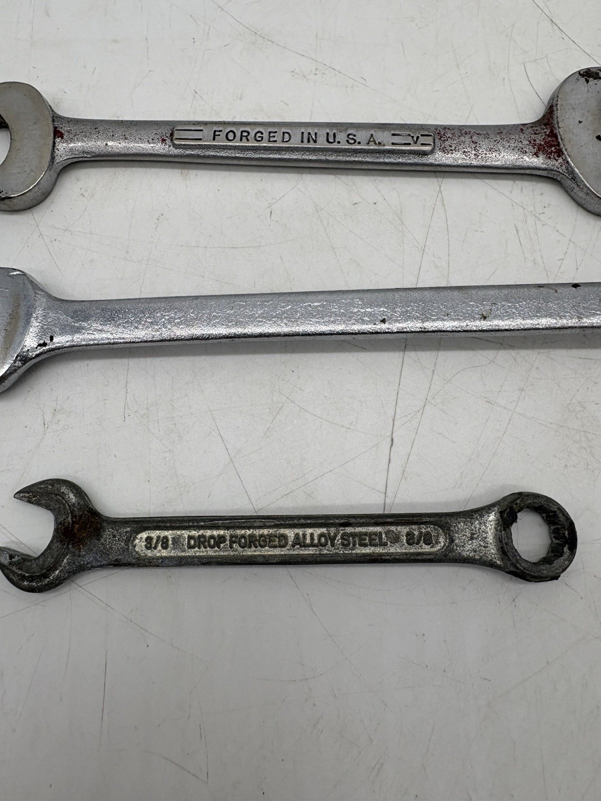3 Forged Wrenches Box/Open End 3/8-11/16 CRAFTSMAN OWATONNA GLOBEMASTER WGermany