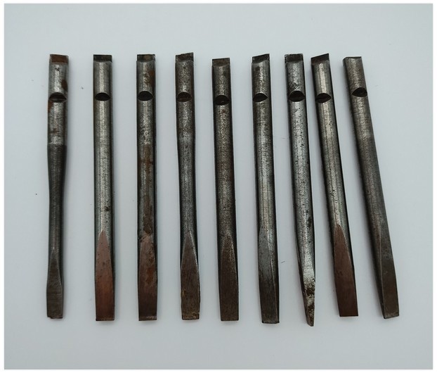9 Vintage 3/16″ Flat Head Slotted Bits Fit in Yankee Ratcheting Screwdriver