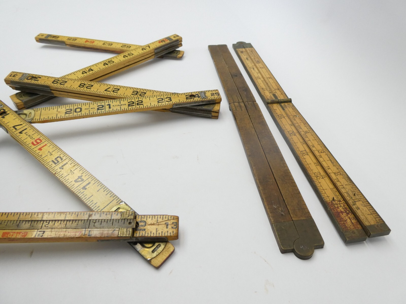 Mixed Lot of Folding Rules Rulers Lufkin X46 72” Stanley 10 No. 84 Unbranded