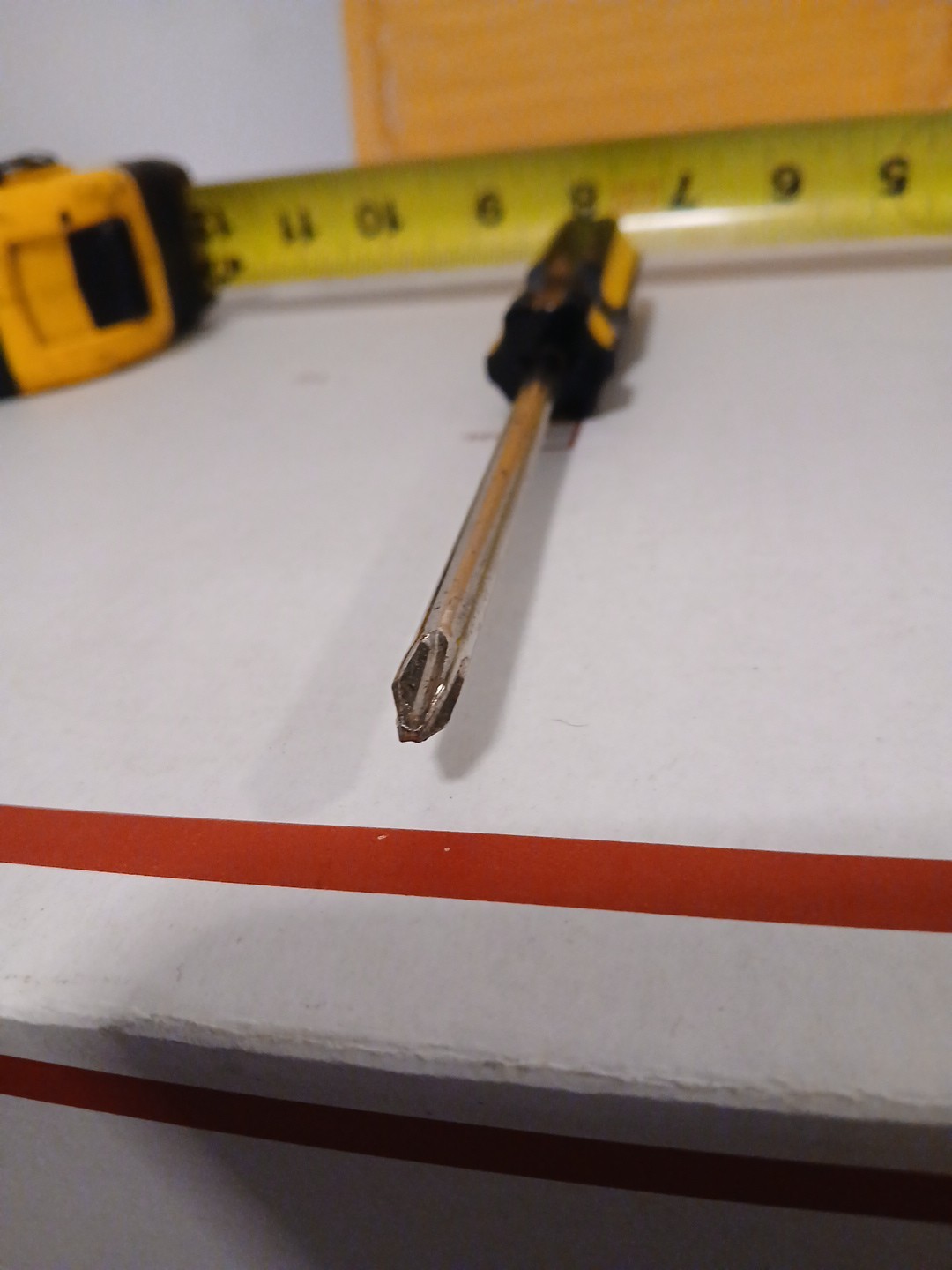 Vintage Stanley? Screwdriver Phillips Black Yellow Handle 7.5 In Great Condition