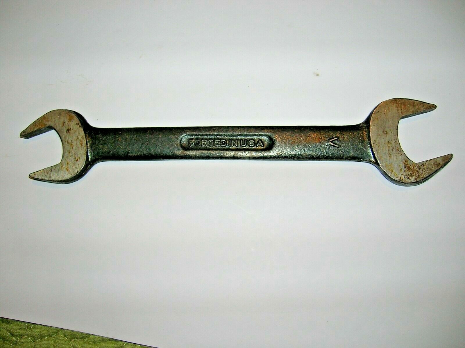 Vintage Dunlap Open End Wrench 7/8” X 3/4”- V Series – Forged in USA Matte Black