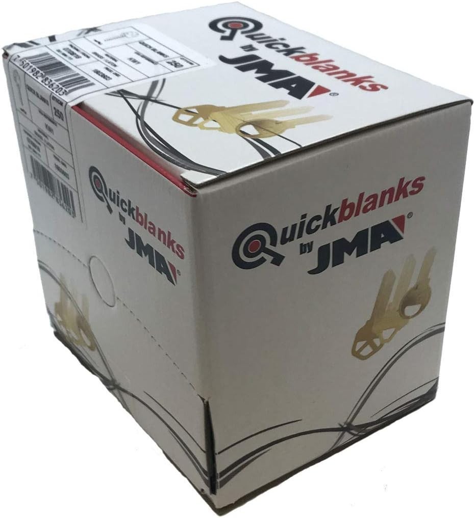 JMA KW1 Kwikset Key Blanks Box of 250 Brass Uncut Keys Locksmith Bulk Lot