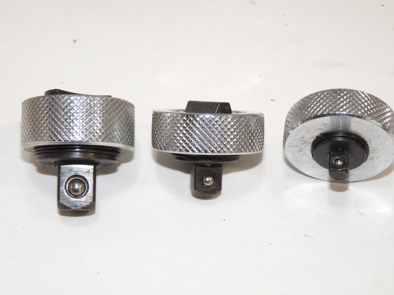 3 PC 1/4″, 3/8″, 1/2″ Palm Thumb Wheel Drive Ratchet Set
