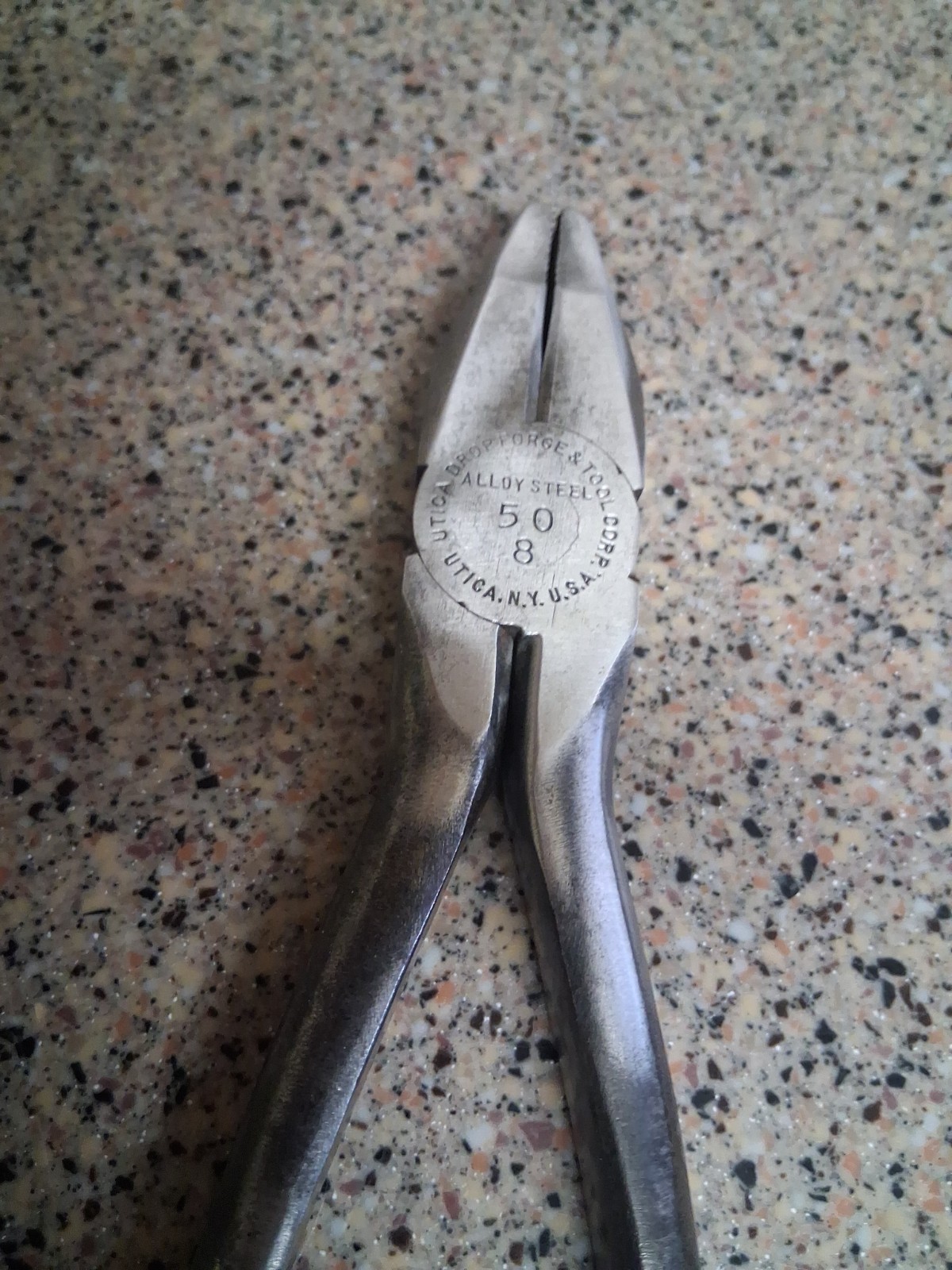 Vintage Utica Pliers. 300, 50 Lineman Diagonal Cutter41-6, Needle Nose 650 USA
