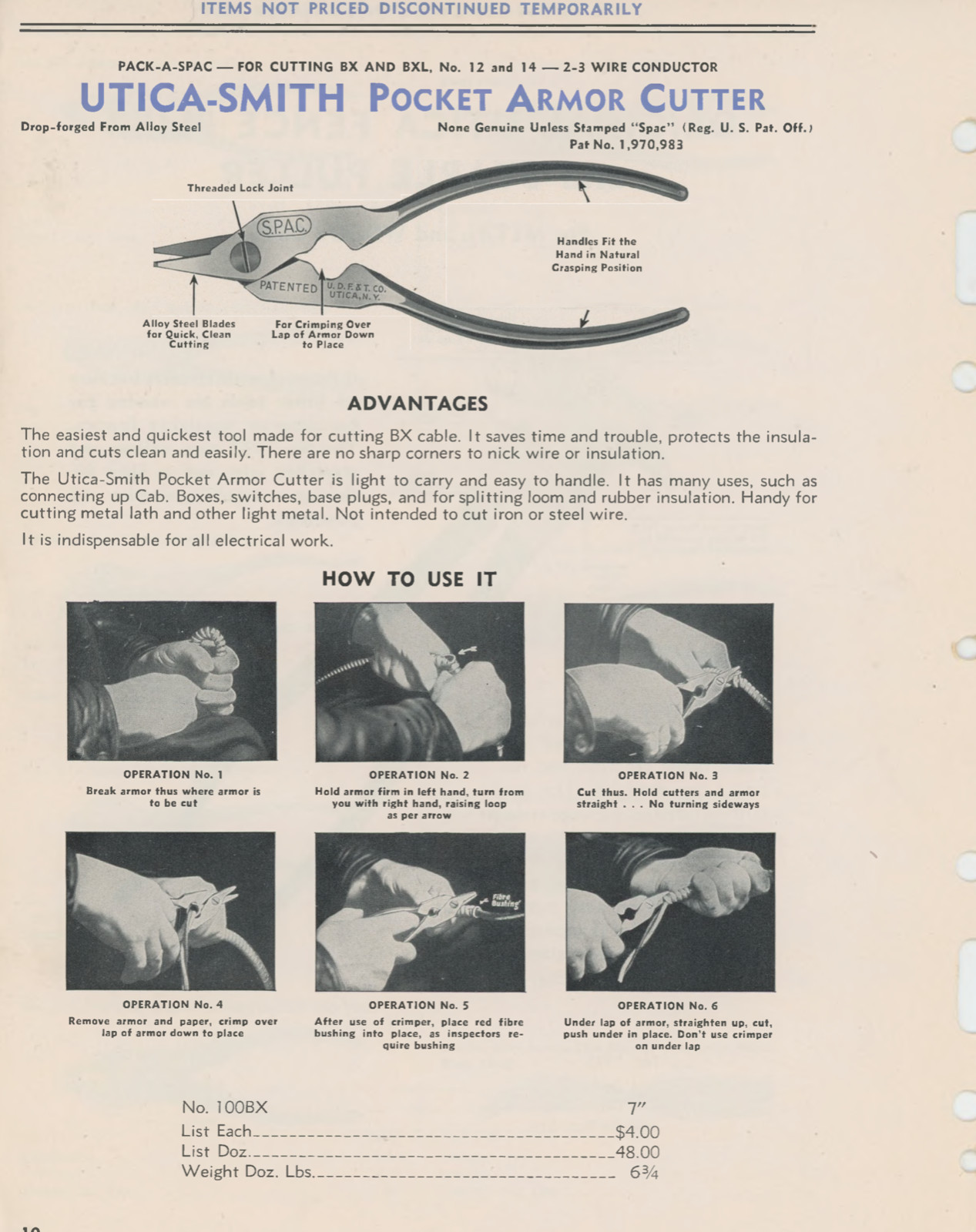 Utica Tools ~ Vintage Catalogs **Digital Scans** PDF ~ 1909-1977 Hand Tools