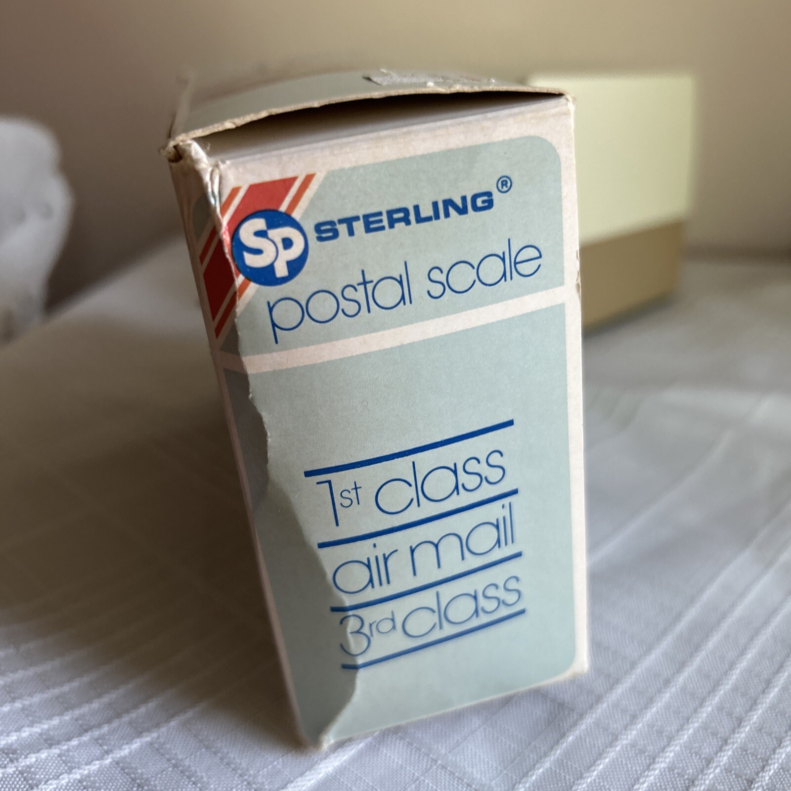 Sterling Plastics Borden Vintage Adjustable Postage Scale 1975 Made In USA w Box