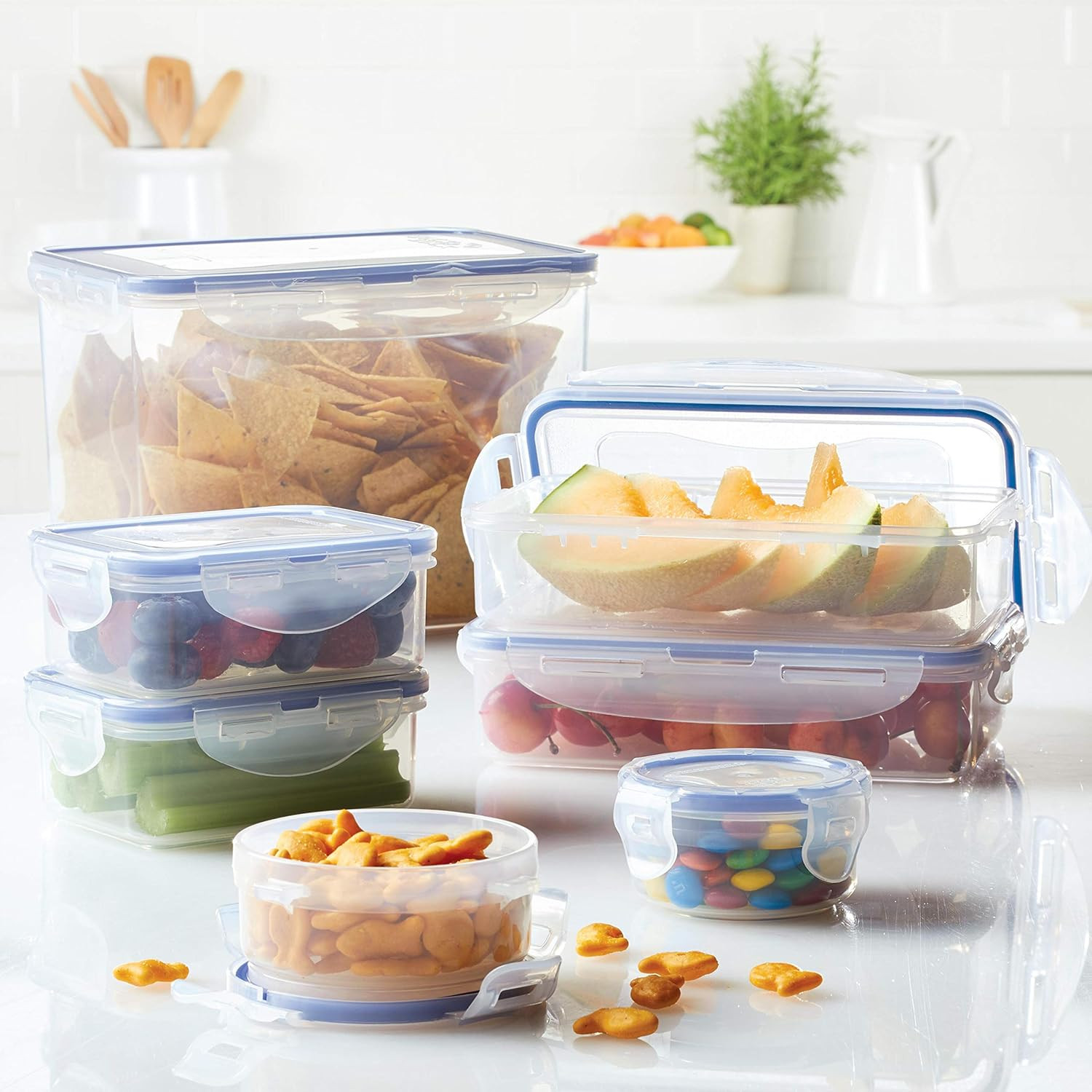 Lock & Lock Easy Essential Storage Set/Food Containers Airtight Bins/Bpa-Free/Di