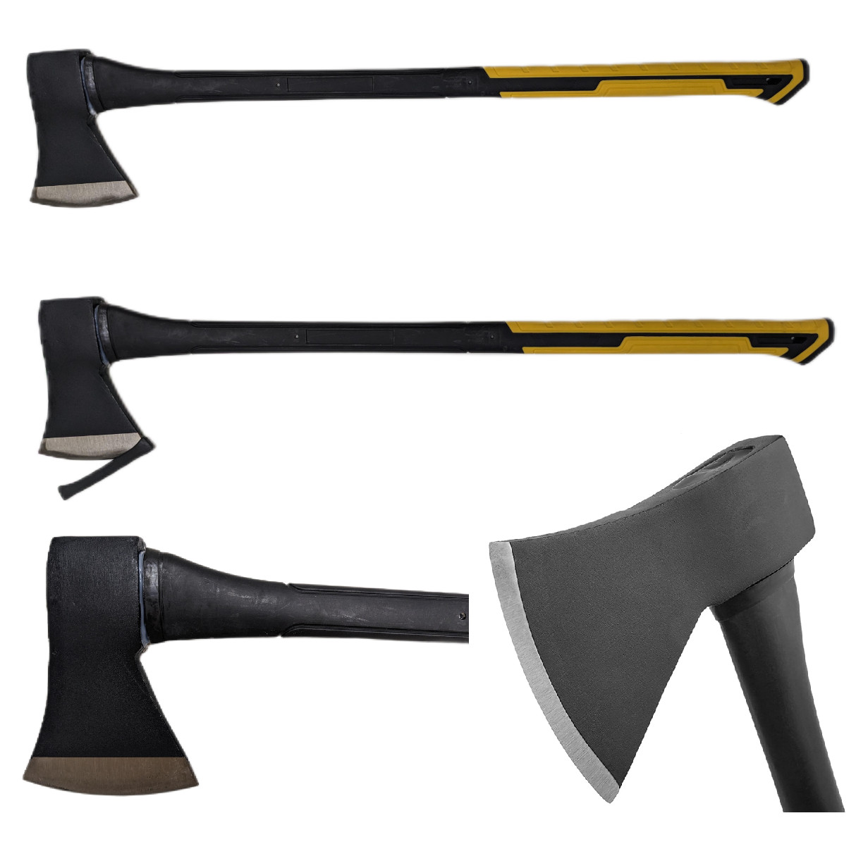 34″ L Firewood Hatchet for chopping splitting Axe + Ergonomic Fiberglass Handle