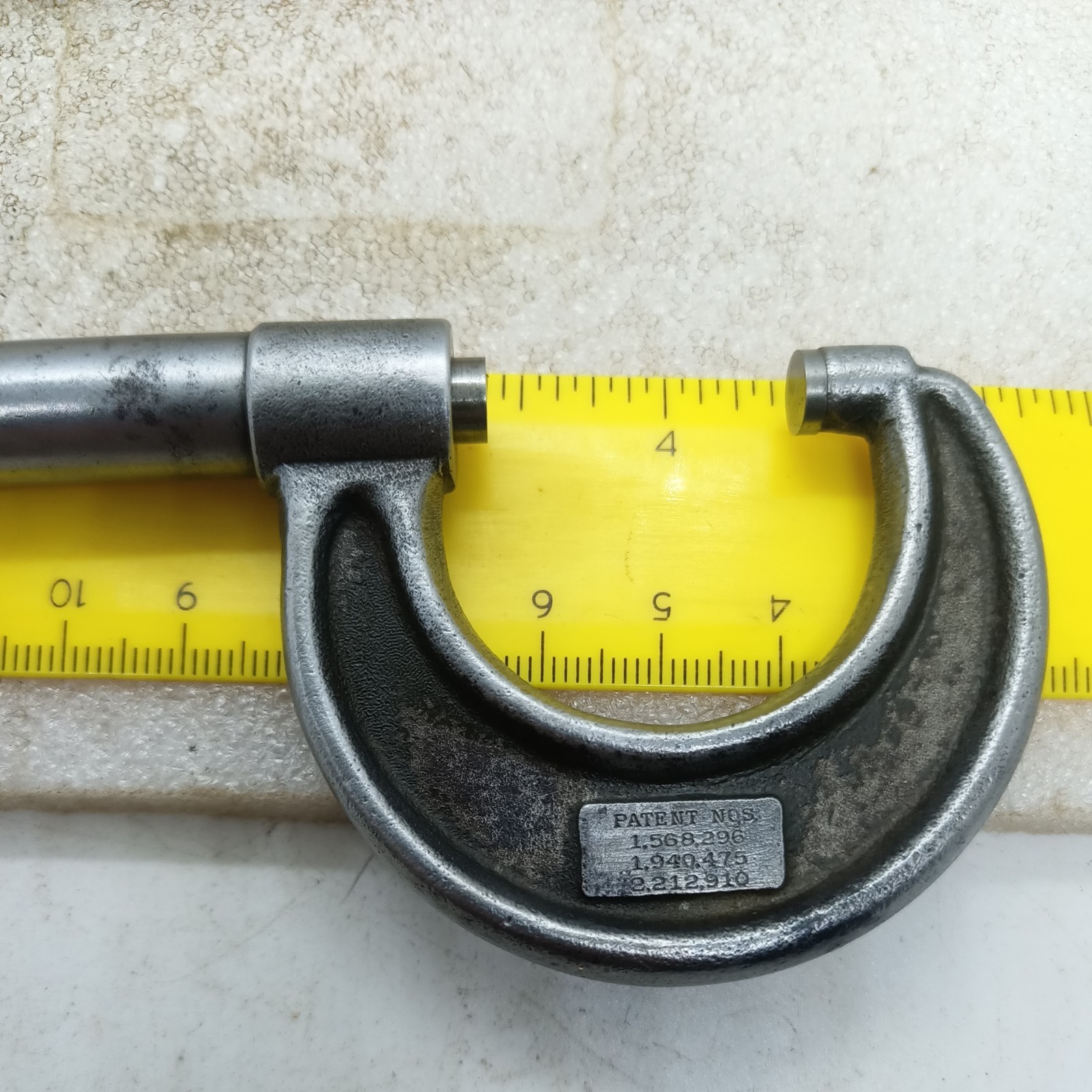 Vintage Antique Lufkin Rule Co. No. 1911 0- 1″ x 0.001″ Micrometer USA Mic Tool