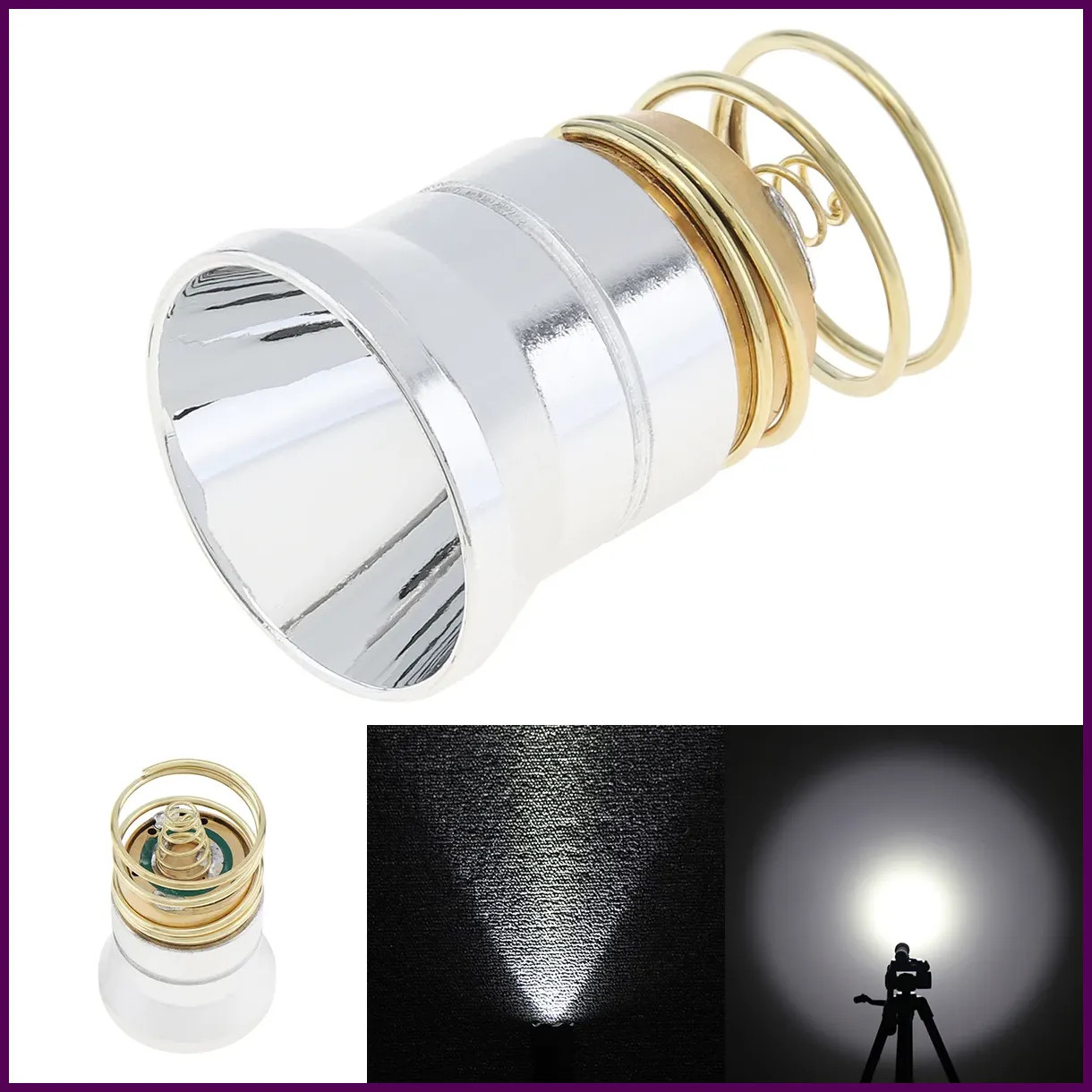 26.5mm L2 LED Flashlight Bulb Replacement Smooth Reflector Lamp Cap for C2 Z2