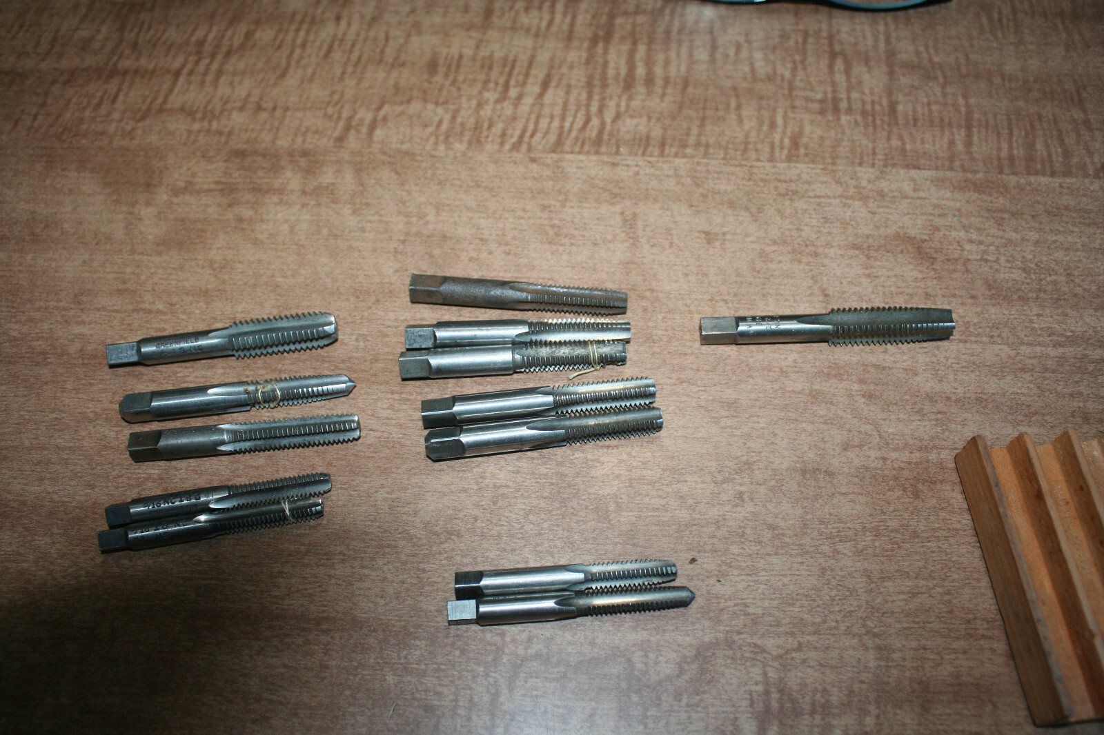 Lot Of 13 SAE Taps Greenfield Winter Bros Walter 3/8″x16 Bottoming See Pix!!