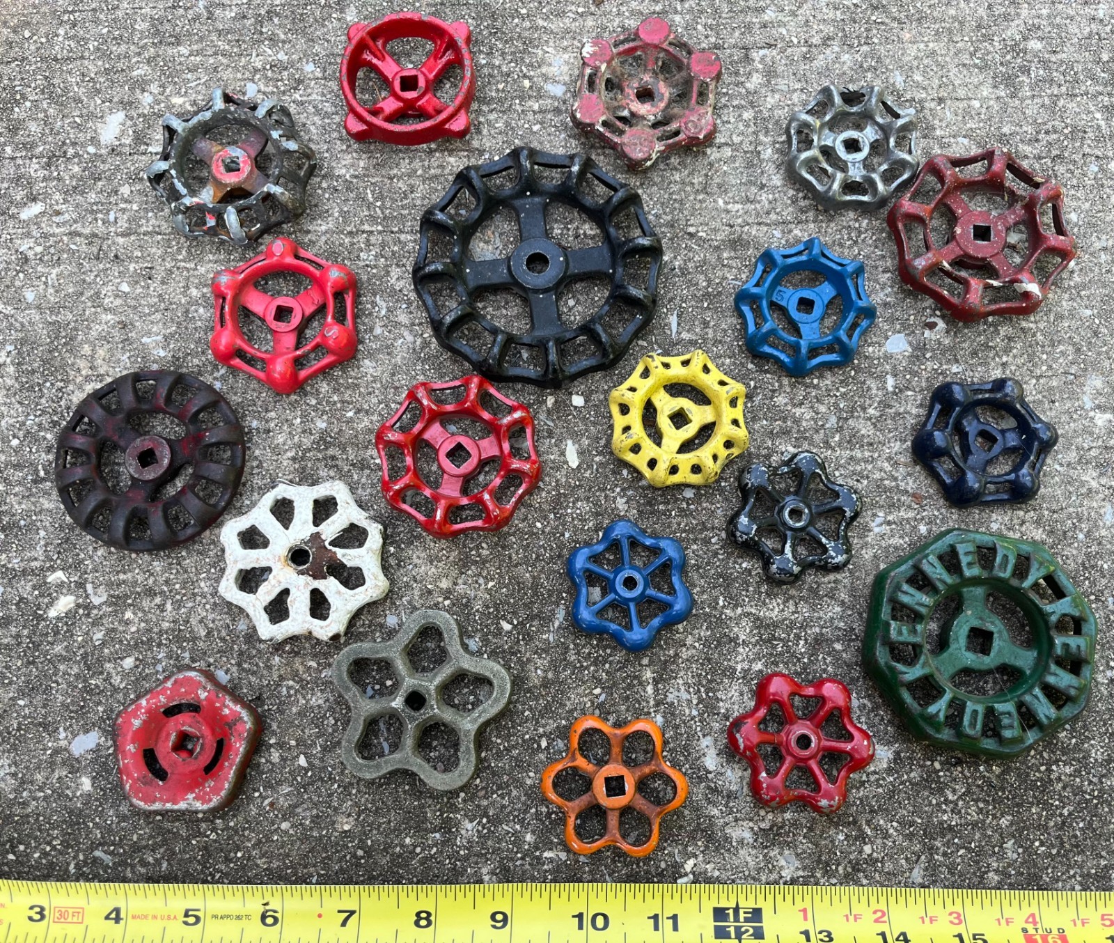 20 Vintage Metal Spigot Gauge Valve Handles Knobs Industrial Steampunk