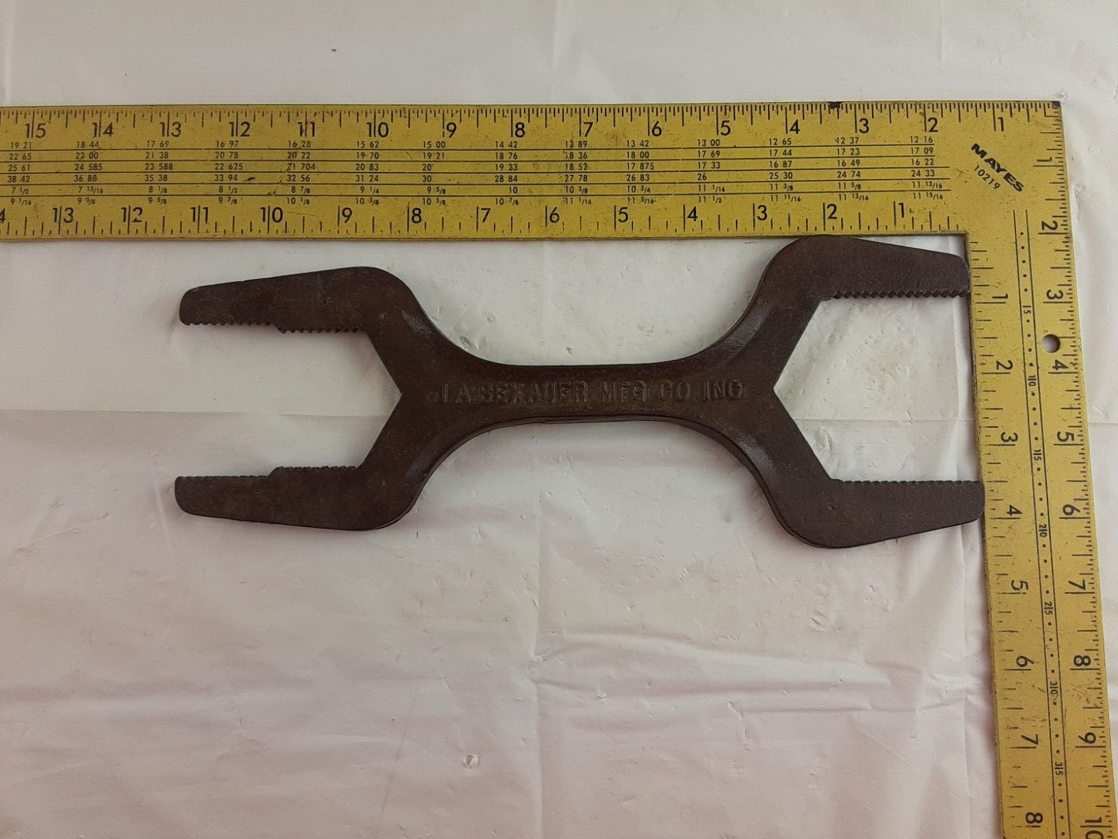Vintage J.A. SEXAUER MFG CO. NY USA Jaw Basin Sink Disposal Wrench