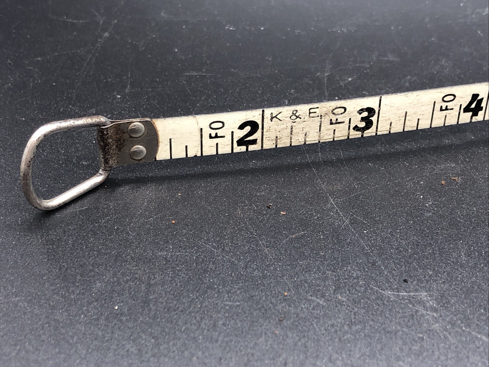 Vintage K & E Keuffel Esser Co Favorite Wyteface 50 Feet Steel Tape Measure USA