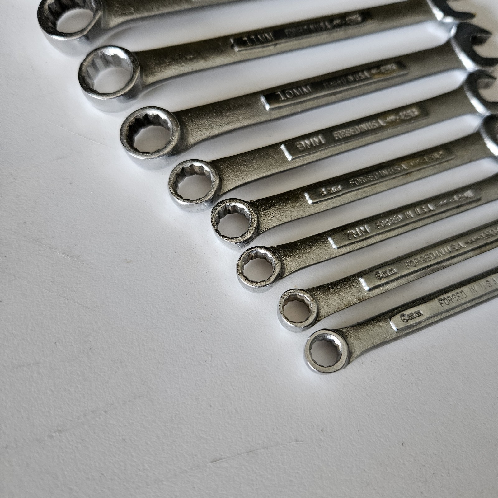 Vintage Craftsman USA -vv- -v- Lot Of 10 Metric Combination Wrench Tool 429xx