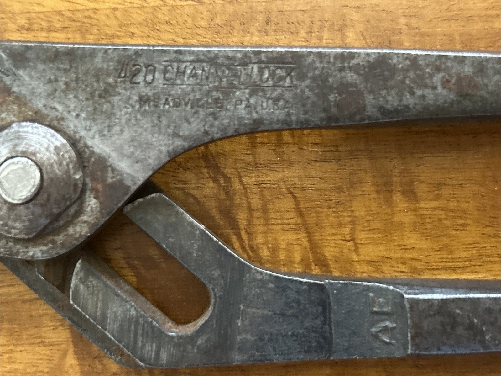 Vintage No. 420 Channel Lock Pliers Champion- Meadville PA-USA