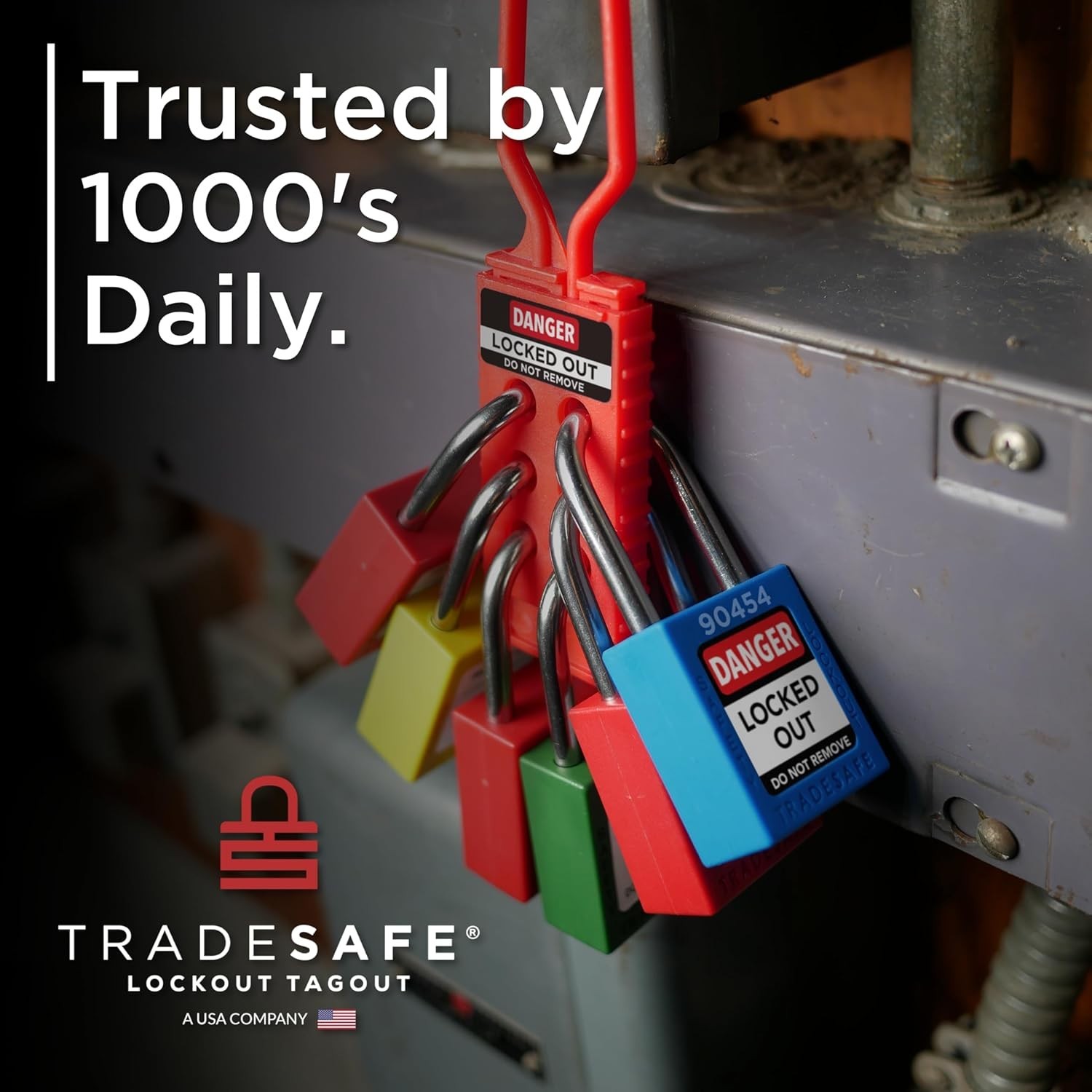 Lockout Tagout Locks Set of 10 Red OSHA Compliant Safety Padlocks with Keys