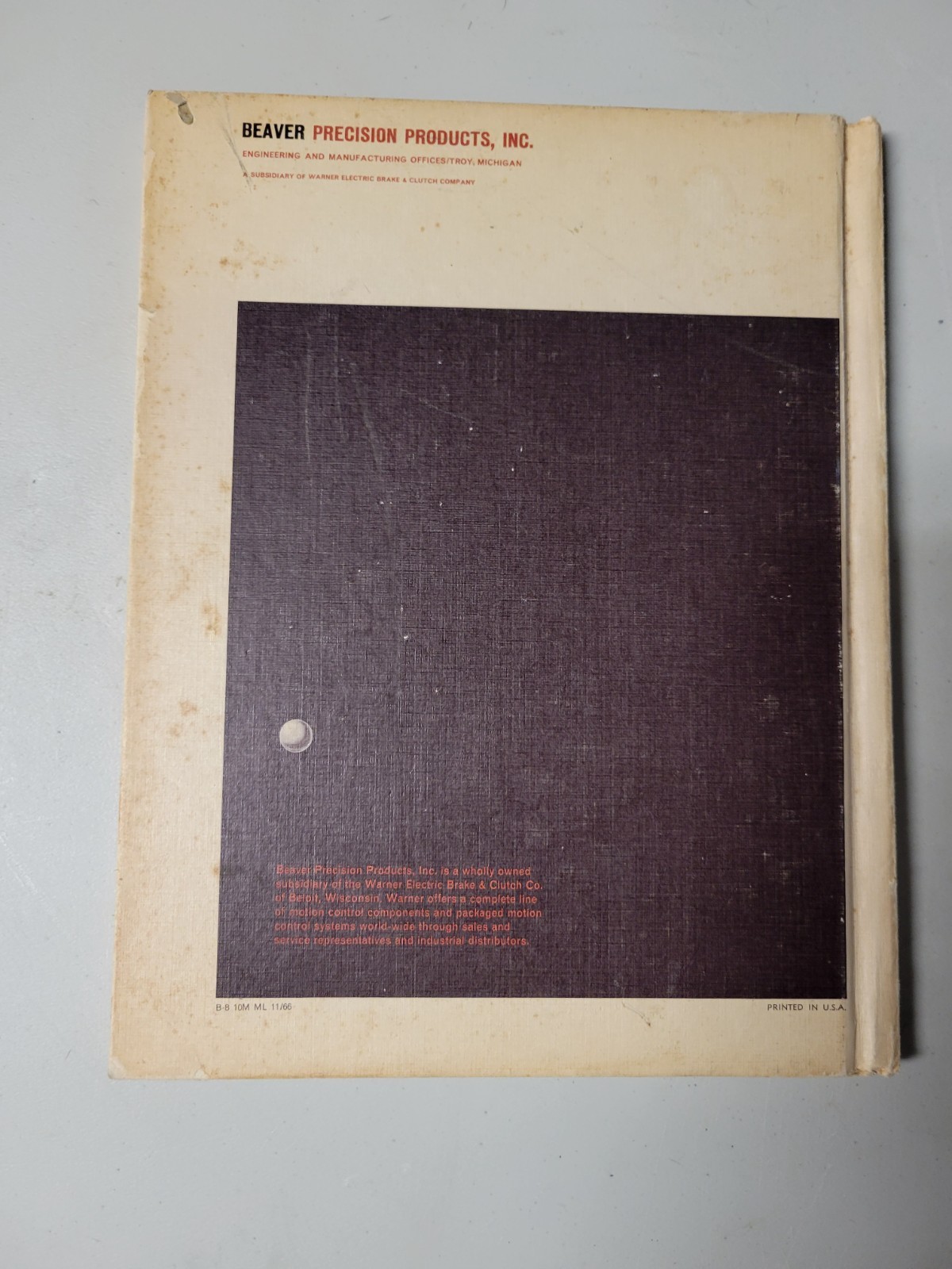 Beaver Ball Bearing Screws Technical Handbook Vtg 1966 Hardcover Illustrated