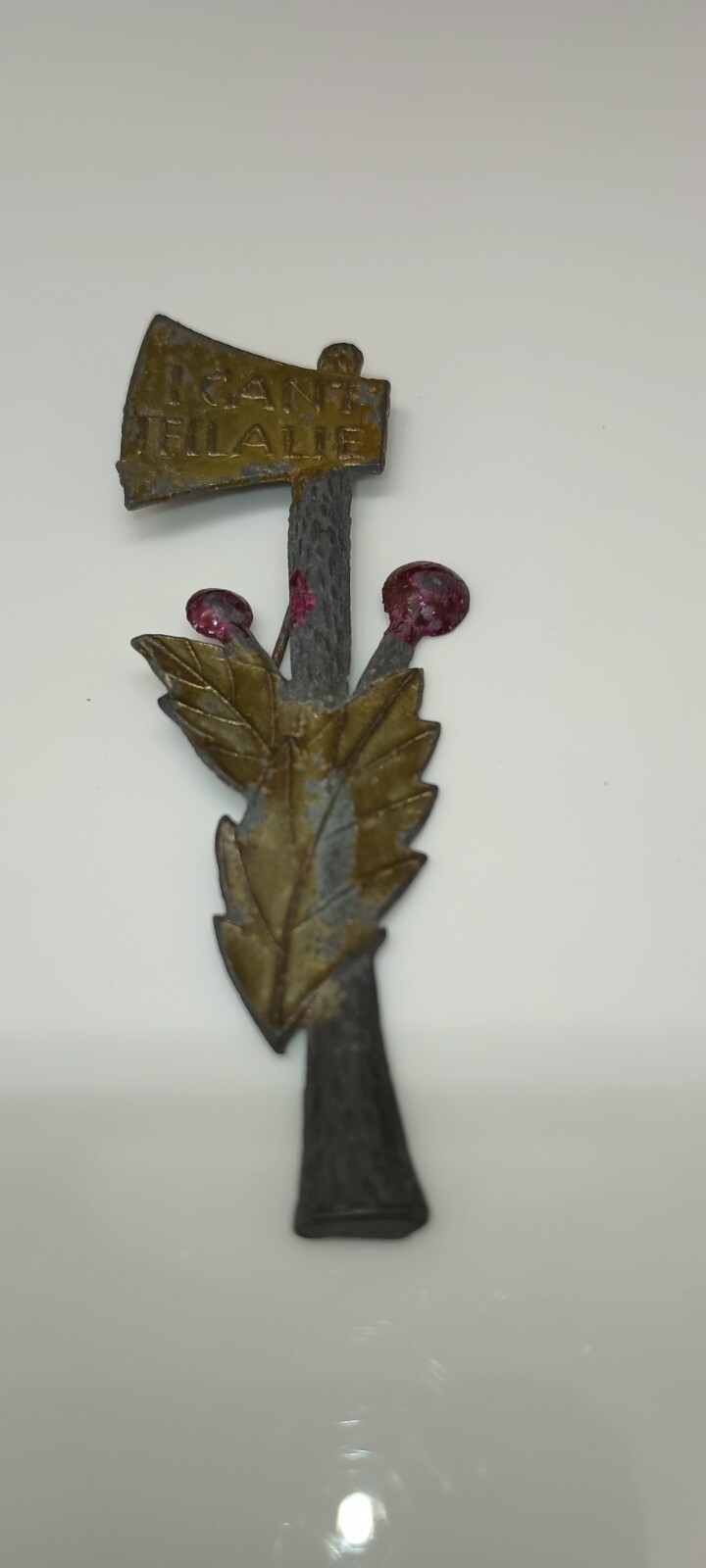 I Can’t Tell A Lie Geo Washington Cherry Tree Hatchet Axe Stickpin Lapel #J09