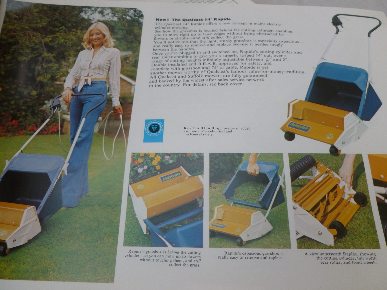 Qualcast Lawnmower Illustrated Brochure 1975