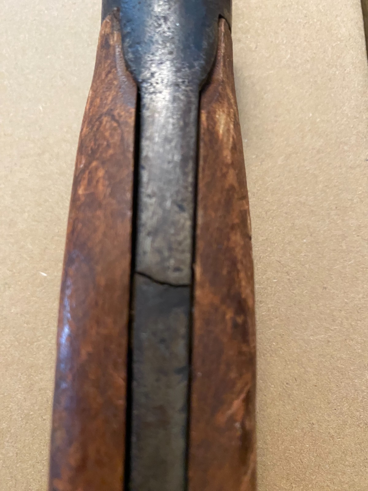 Vintage/Antique 15” OAL Monkey Wrench Wood Handle Smooth Jaw Adjustable Wrench