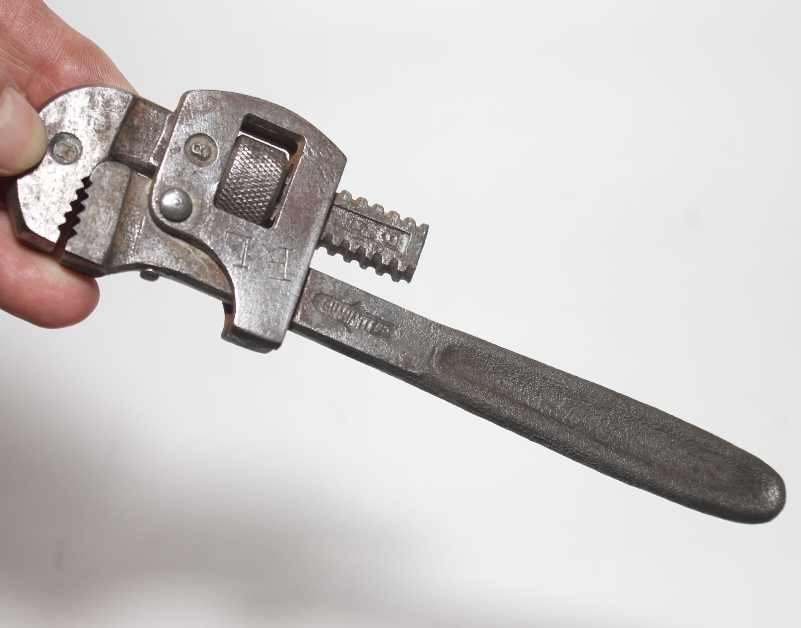 Vintage 8″ Adjustable Stillson Pipe Wrench Drop Forged Steel Made in USA