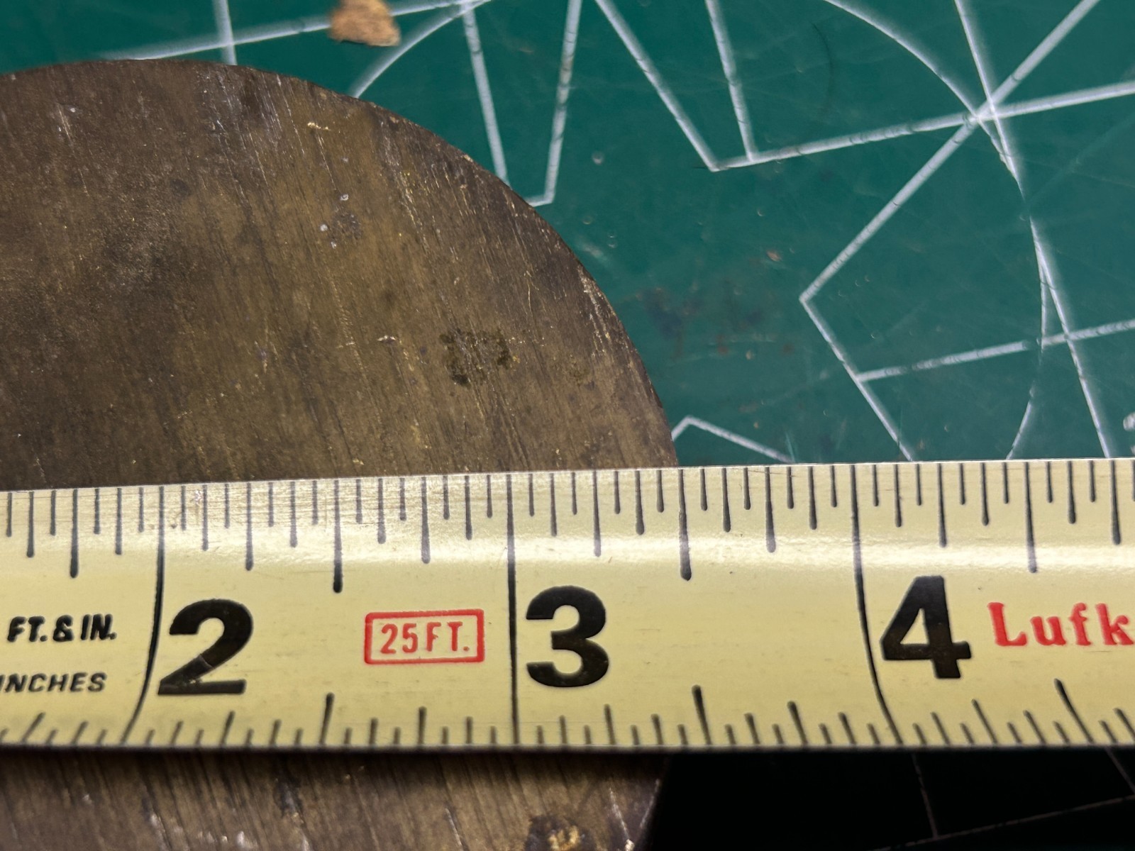MACHINIST OfCe m LATHE MILL Brass Round Stock 1 3/8″ Long by 3 1/2″ Diameter