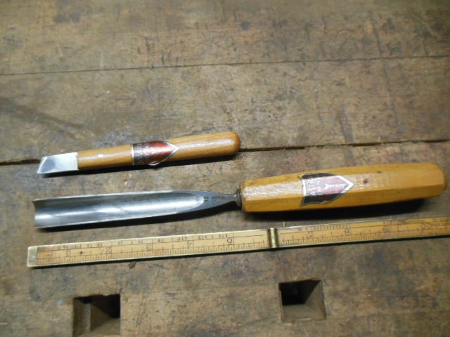 vintage carving chisel lot DASTRA gouge and chip knife wood working tool