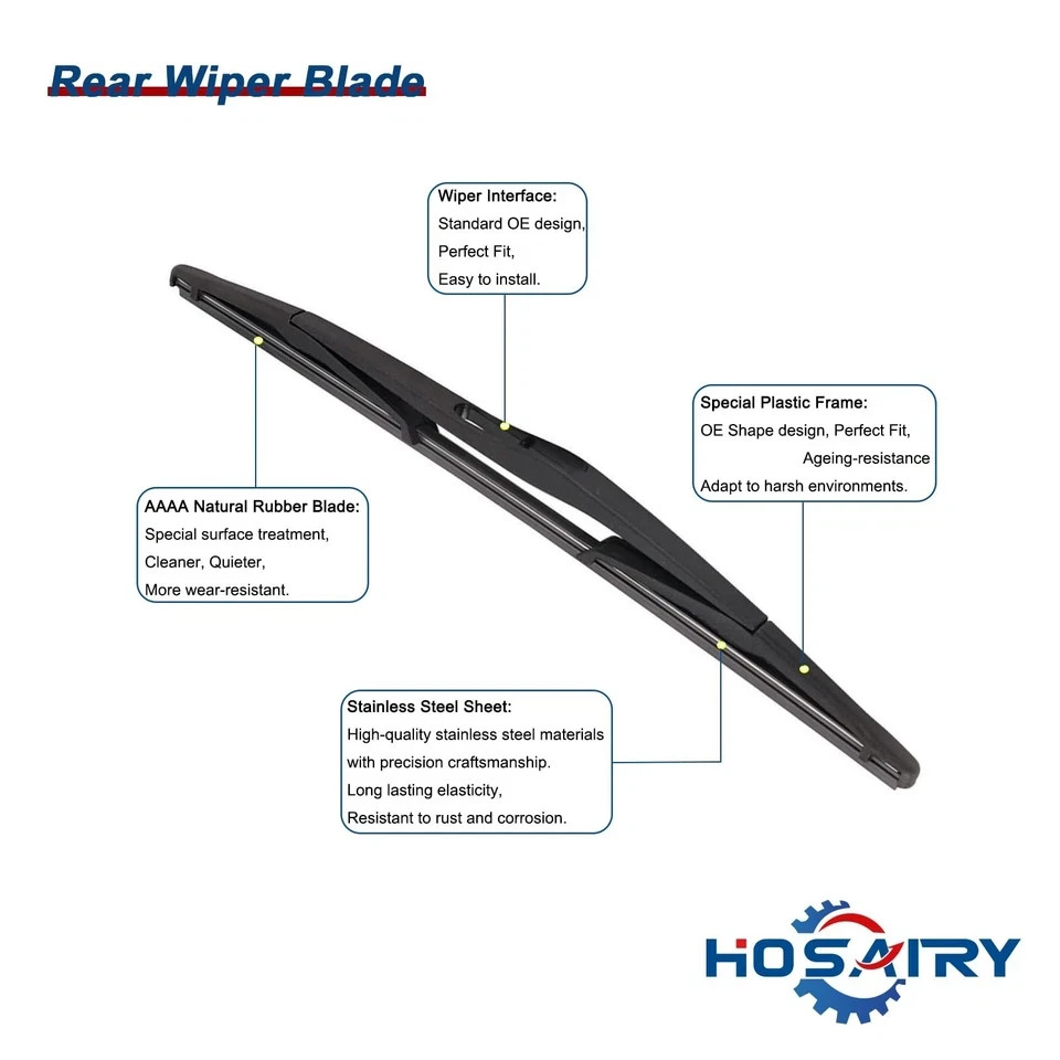Rear Wiper Arm Blade Set for Chevy Trailblazer GMC Envoy 2007-2009, for Buick…