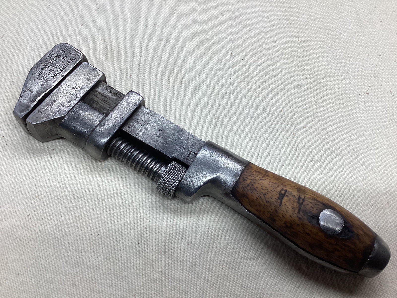 Vintage Coes Wrench Company 6.5” Knife Handle Adjustable Monkey Wrench L👀K !