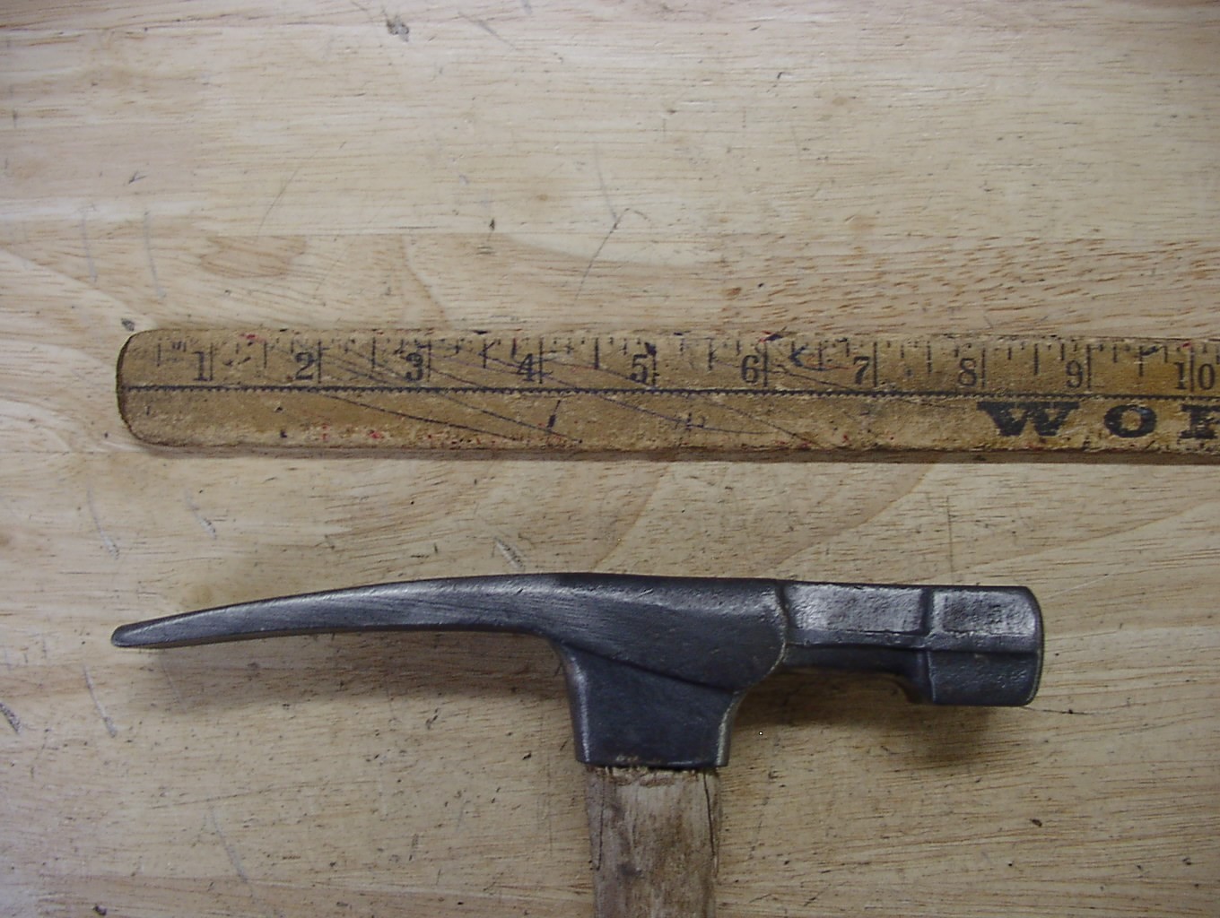 Vntg Unbranded 1lb. 12oz Masons Hammer,Geologist,Rockhound,7-15/16″ Head,VGC
