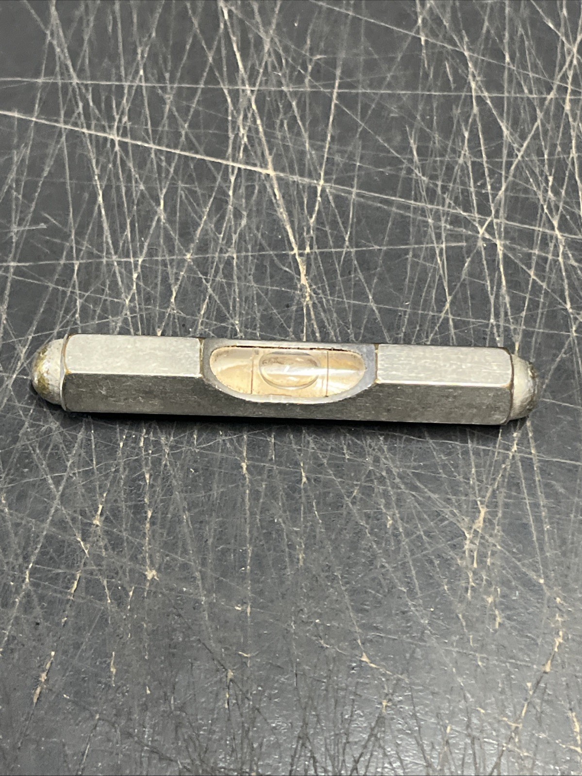 Stanley No. 31 Hexagon Pocket Level 2 1/2″ LONG Vintage Tool USA Nickel Plated