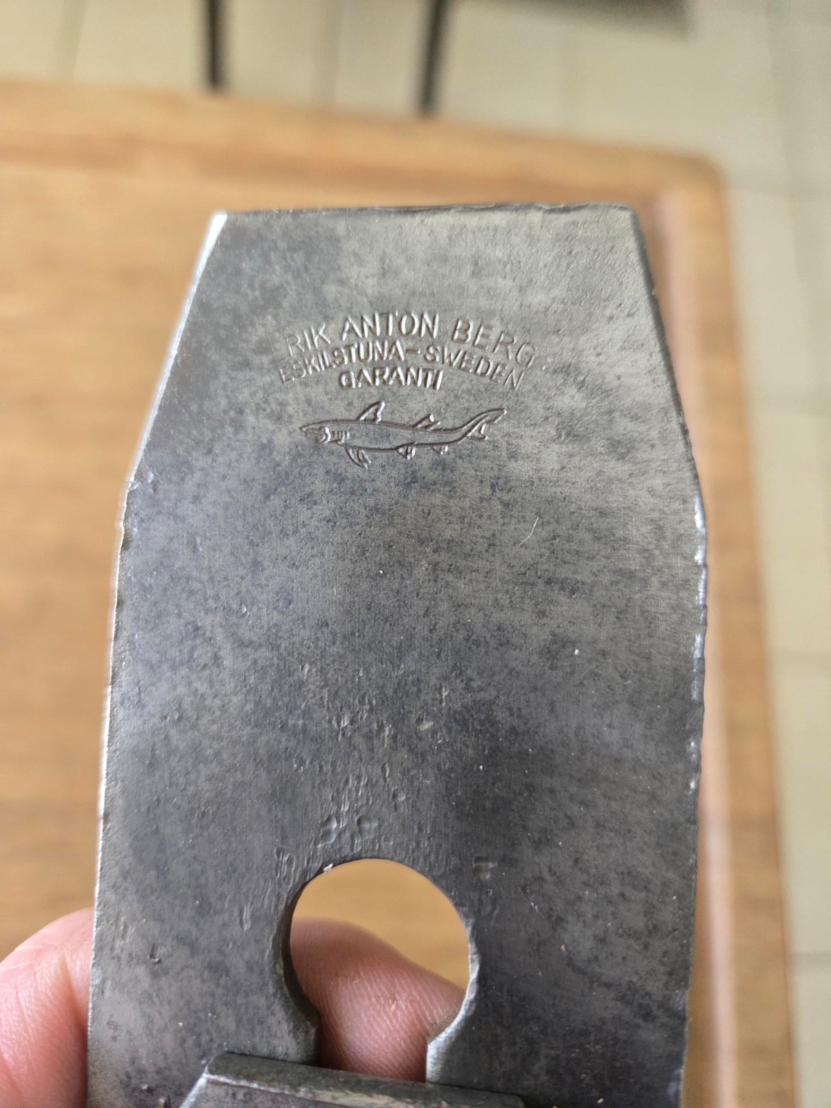 Antique Erik Anton Berg Tappered Iron and Chipbreaker 2 1/4 inch Hard to find