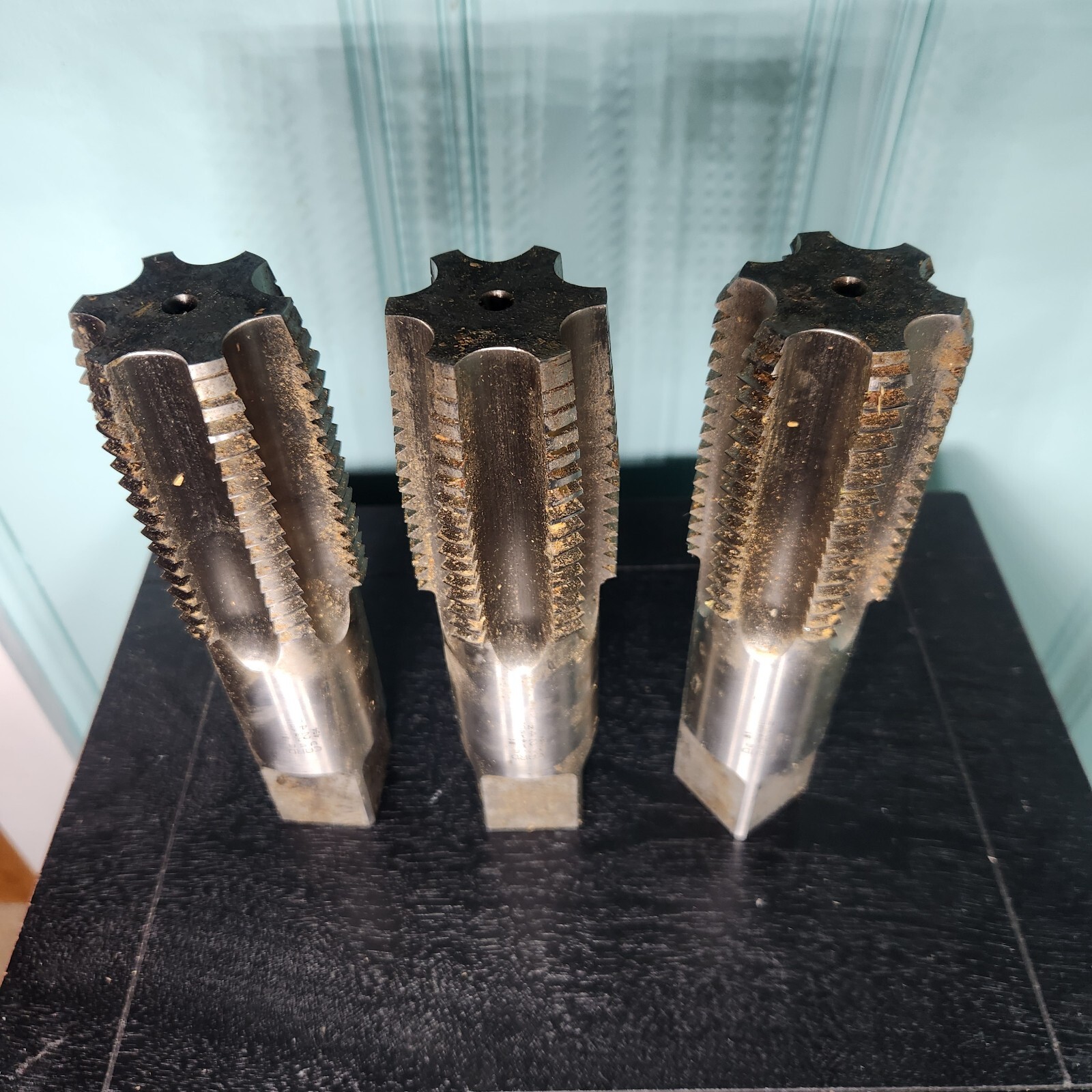 Vintage S.W. Card MFG. Co. 2-1/4″ X 4-1/2″ Tap Set Wooden Box In Great Condition