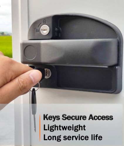 – Upgraded RV Door Lock Replacement with Paddle Deadbolt, Camper Door Handle