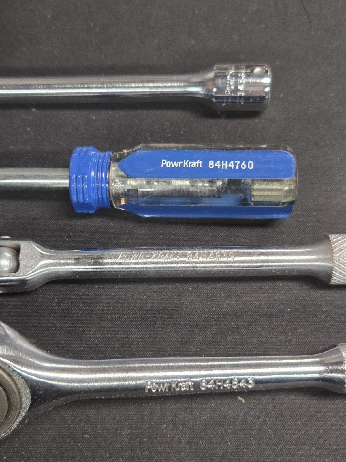 Vintage Powr Kraft 1/4″ & 3/8″ Drive Socket Set 42 Pc Metric 84-26860, USA