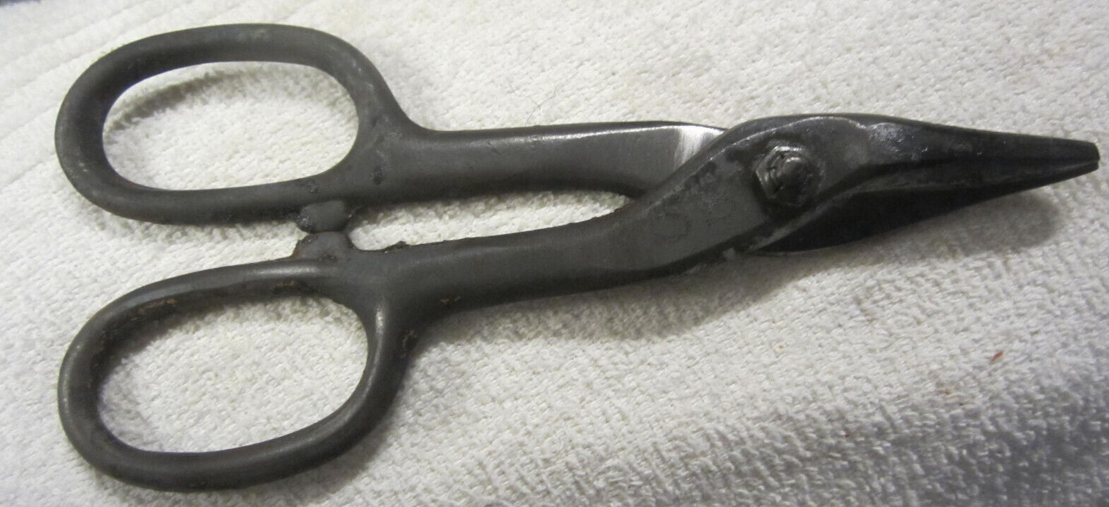 7″ Midwest Tools Straight Tin Snips,metal cutter tool,USA VTG Rush-n-kote shears