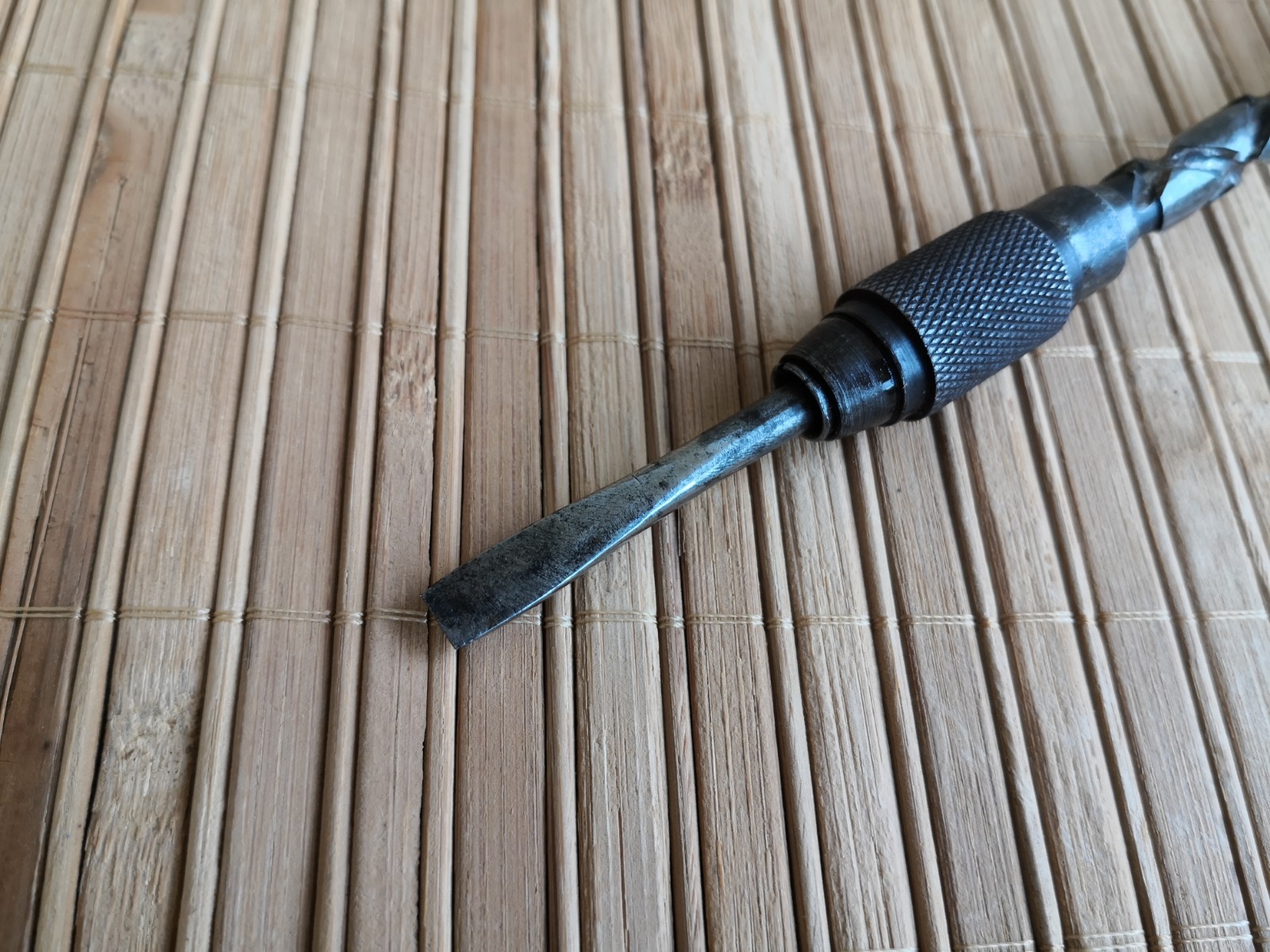 Vintage Soviet screwdriver with a spiral ratchet mechanism, made in USSR 40-50s.