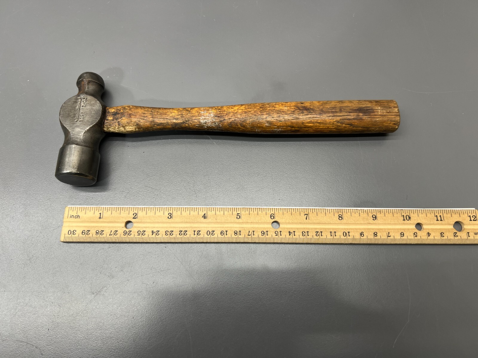 (H1) VINTAGE STANLEY 309B 12OZ. SHORT MACHINIST GUNSMITH BALL PEEN HAMMER – USA