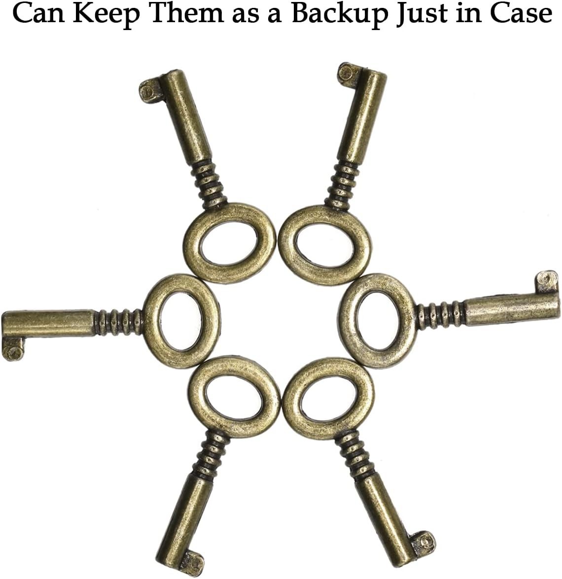 6pcs Mini Antique Keys – Stylish Bronze Keys for Bear Head & Heart Padlocks