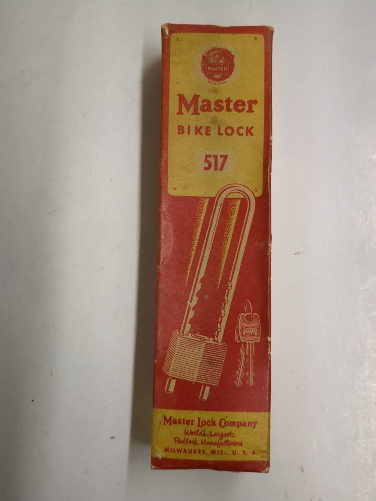 Vintage MASTER 517 Bike Lock, Original Box W/Key