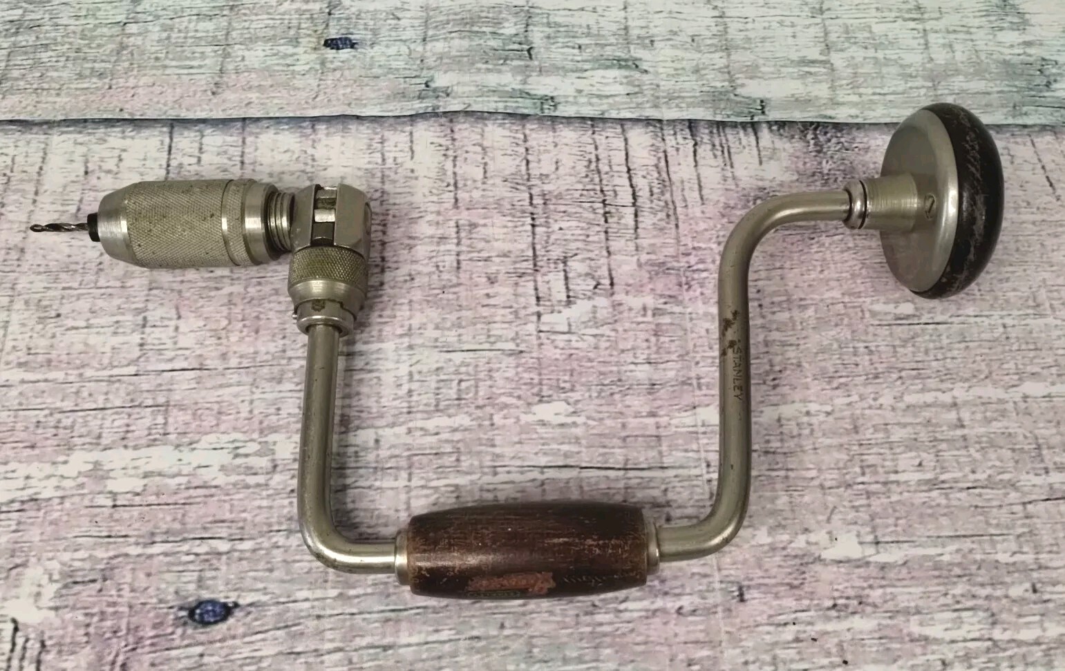 Stanley HI250 Crank Drill Brace Hand Tool Wood Steel Vintage USA