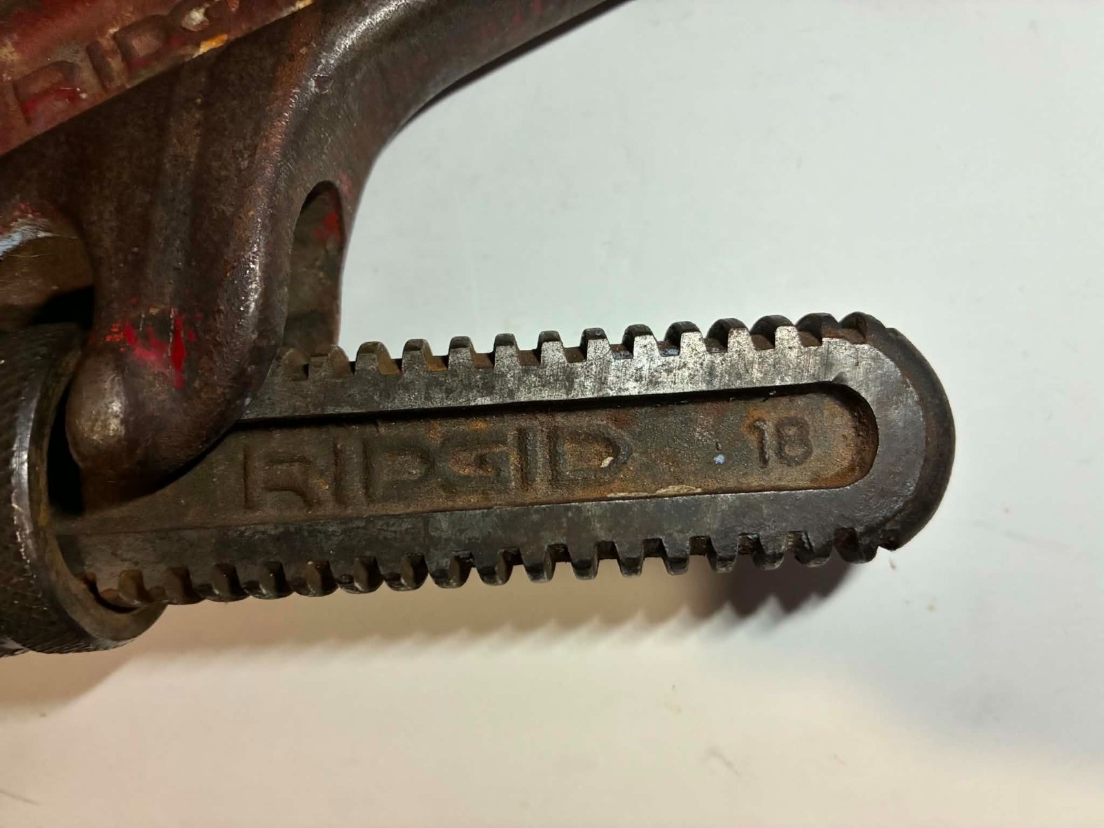 Vintage Ridge Tool Company Rigid E-18 Heavy Duty Steel Pipe Wrench