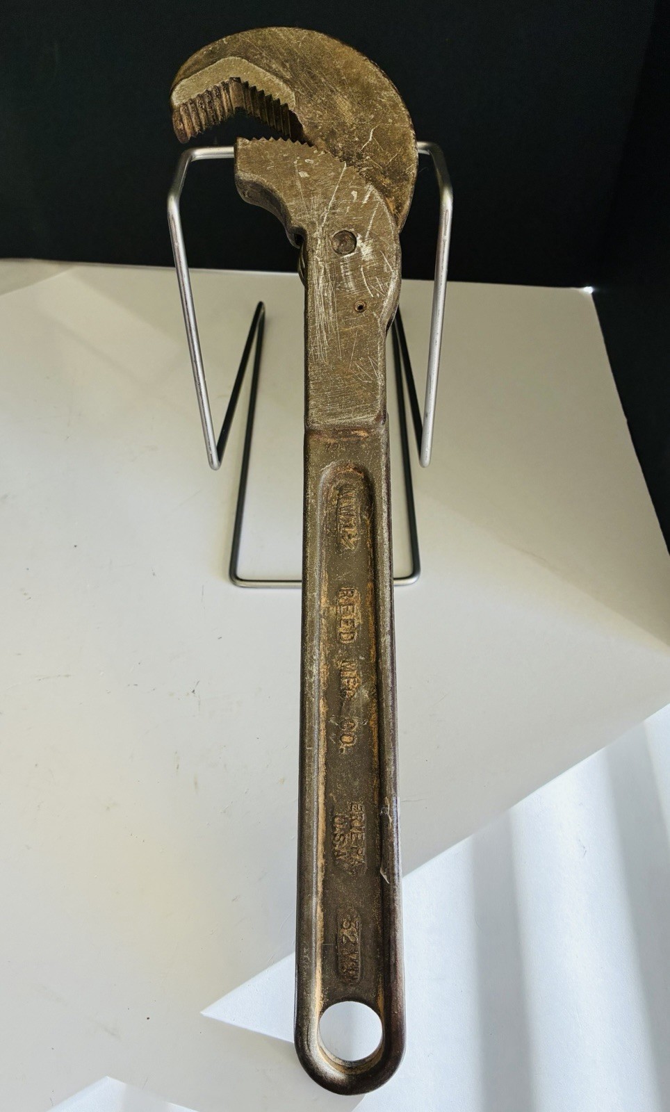Vintage Reed Manufacturing 32mm Drop Forged Steel One Hand Wrench 15″