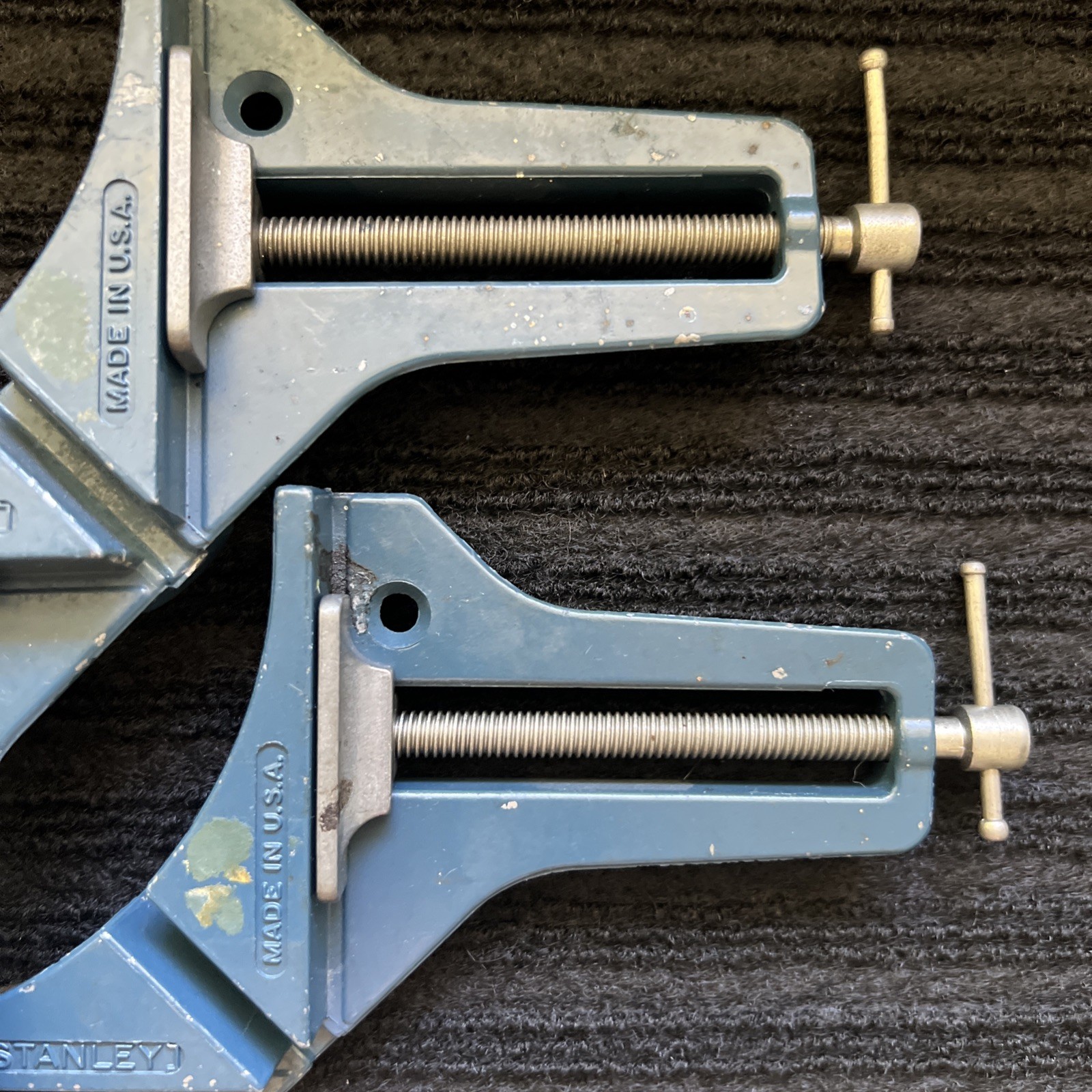 Lot Of (2) Vintage Stanley No. 83-404 Miter Angle Clamp Corner Woodworking Tool
