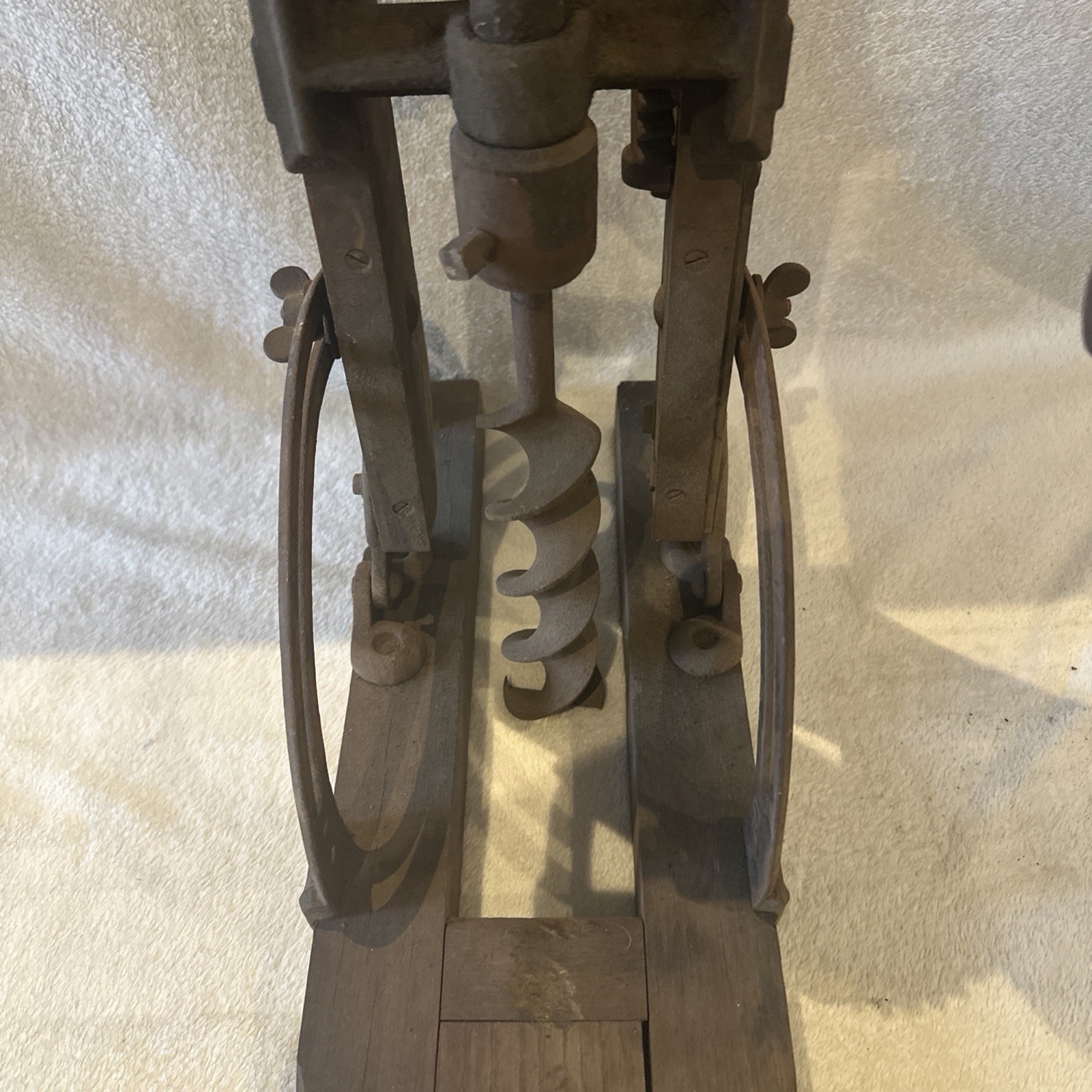 Antique Vintage Foldable James Swan Co Boring Machine-Barn Beam Drill – See Desc