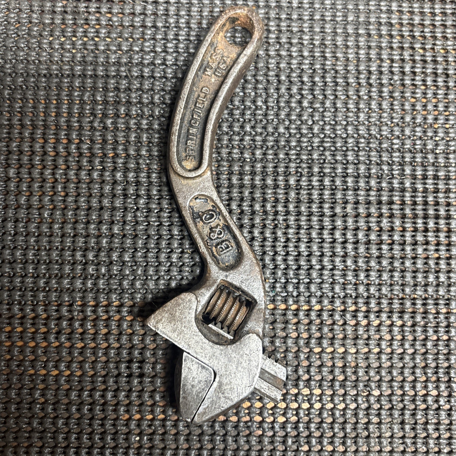 Vintage BEMIS & CALL B & C 6” adjustable S curved loop handle Wrench tool